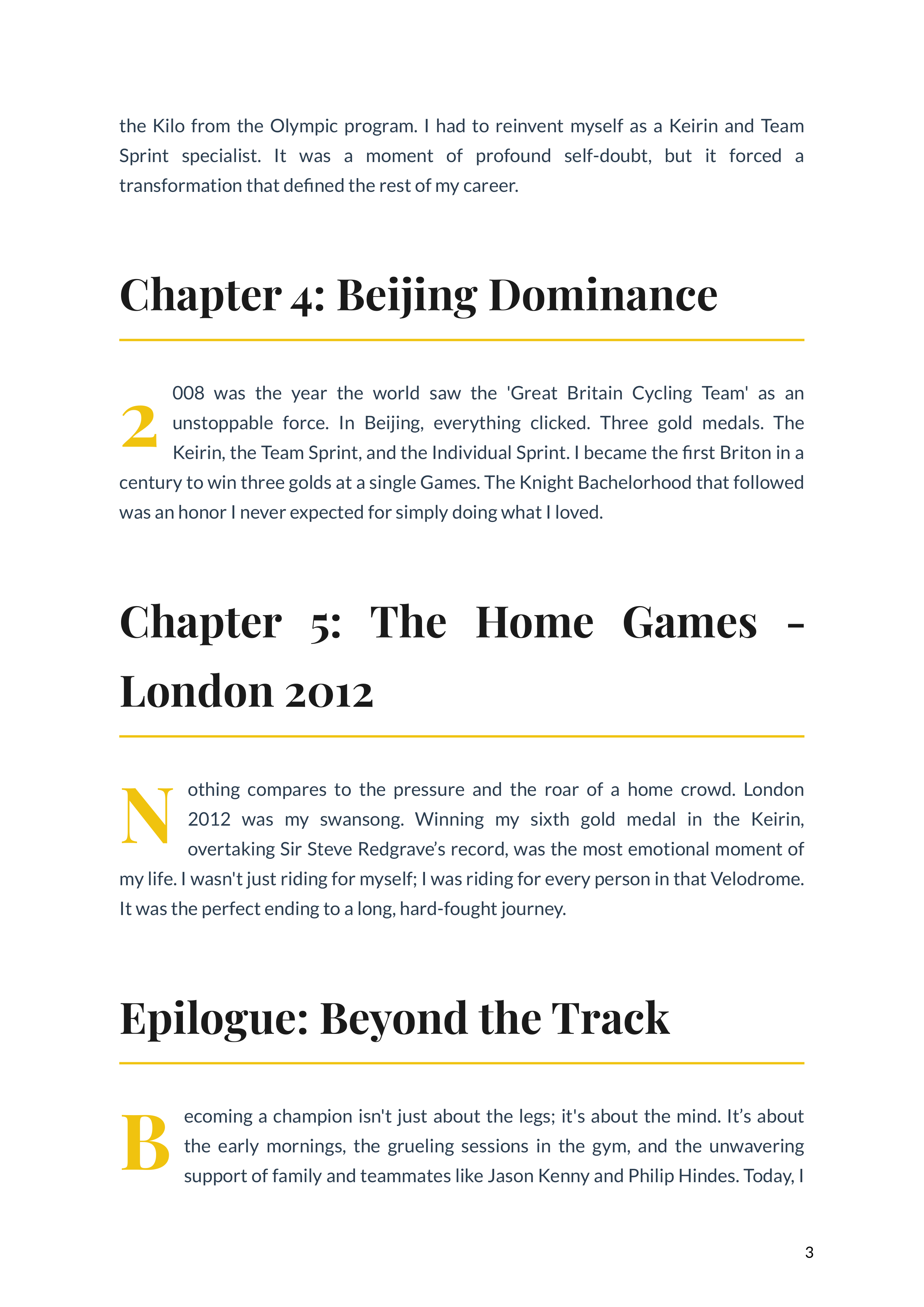 Chris Hoy The Autobiography by Chris Hoy Olympic Cycling Champion Autobiography — page 3
