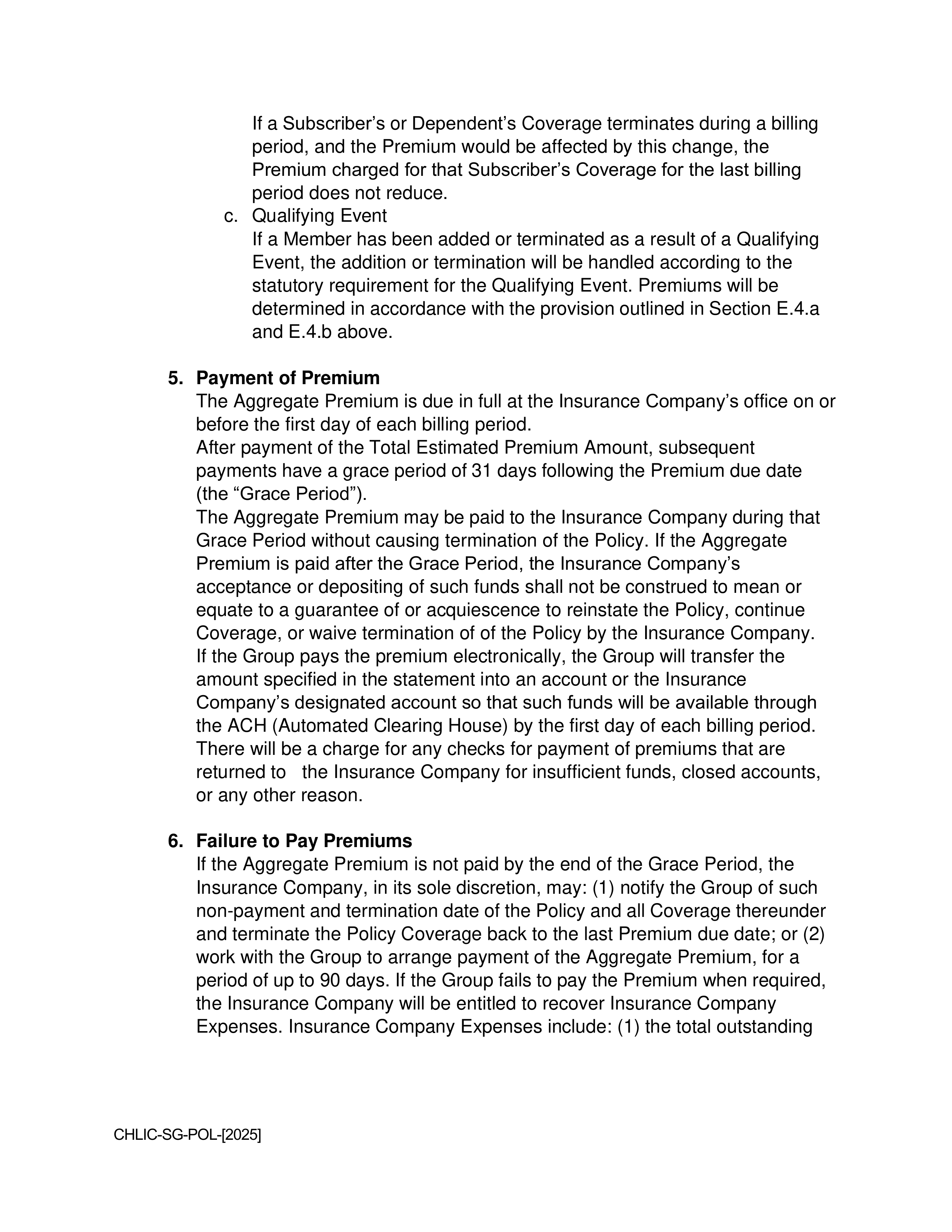Cigna Health and Life Insurance Company Group Agreement — page 11