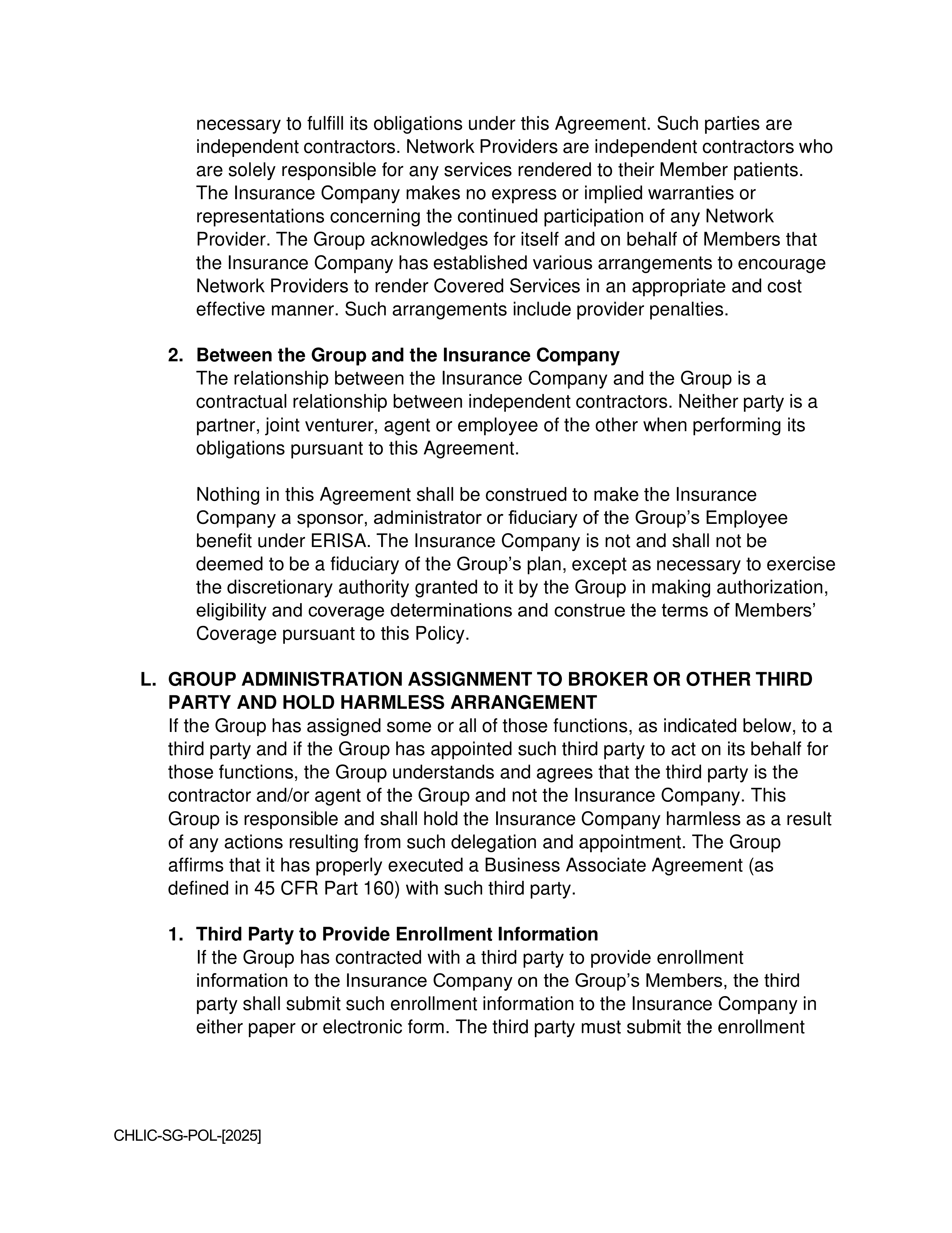 Cigna Health and Life Insurance Company Group Agreement — page 17