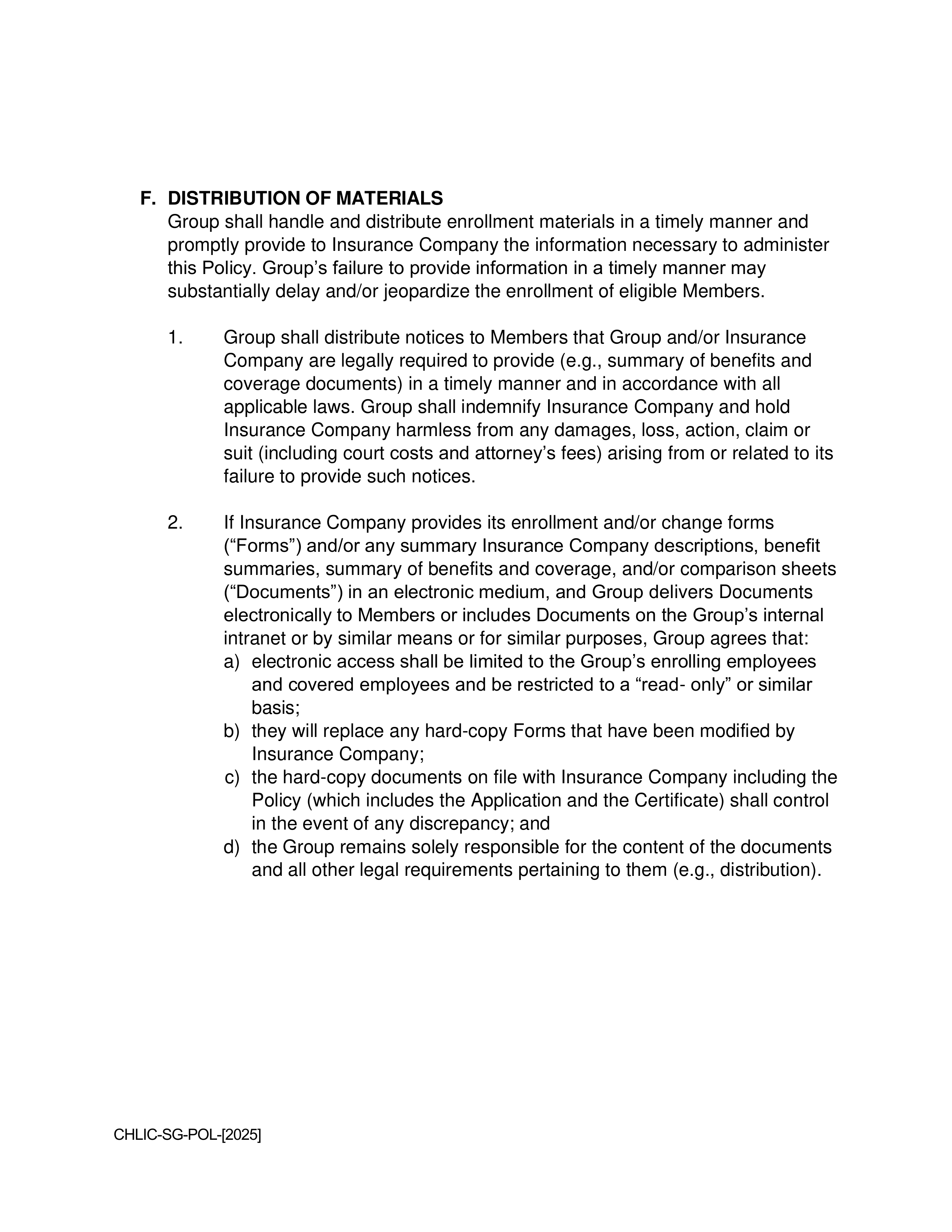 Cigna Health and Life Insurance Company Group Agreement — page 7