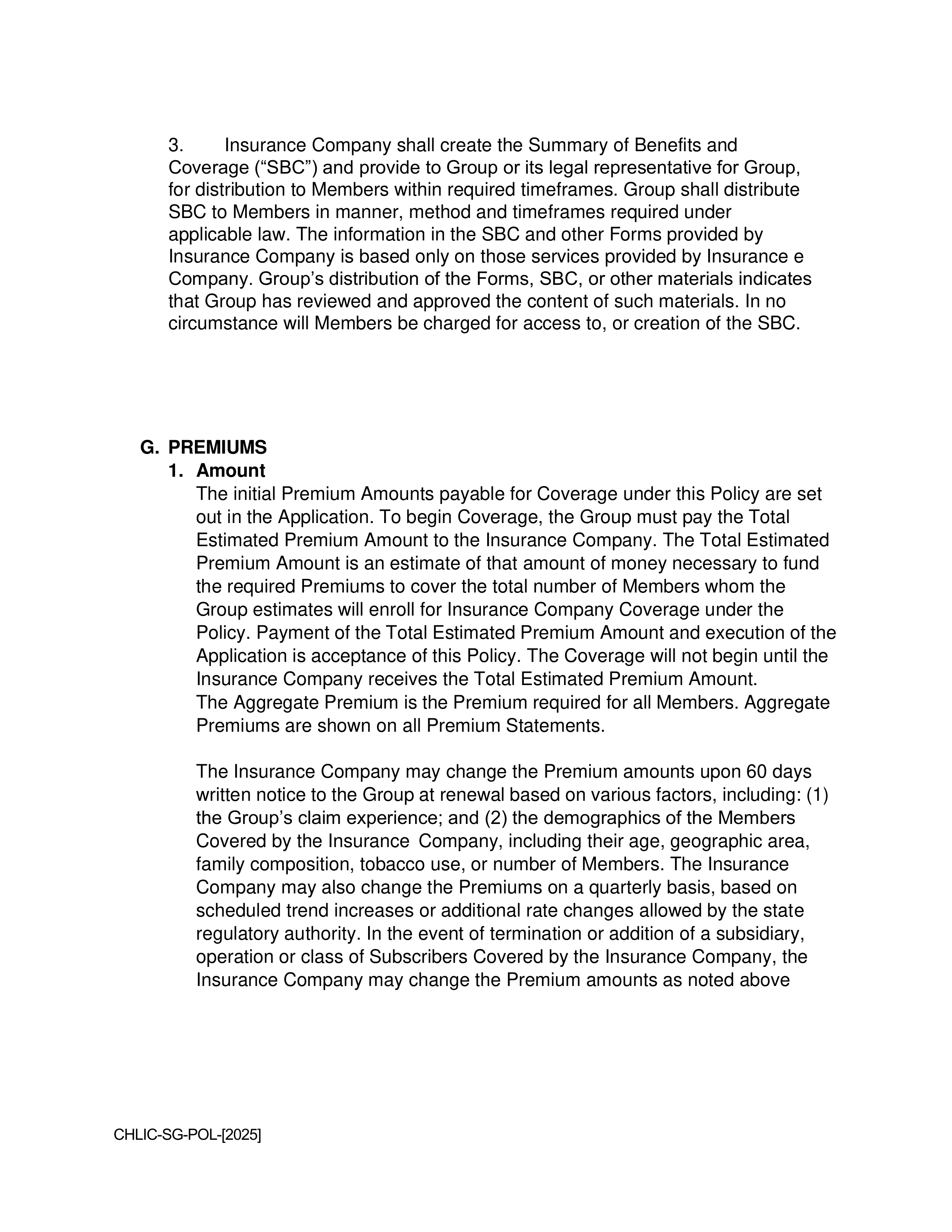 Cigna Health and Life Insurance Company Group Agreement — page 8