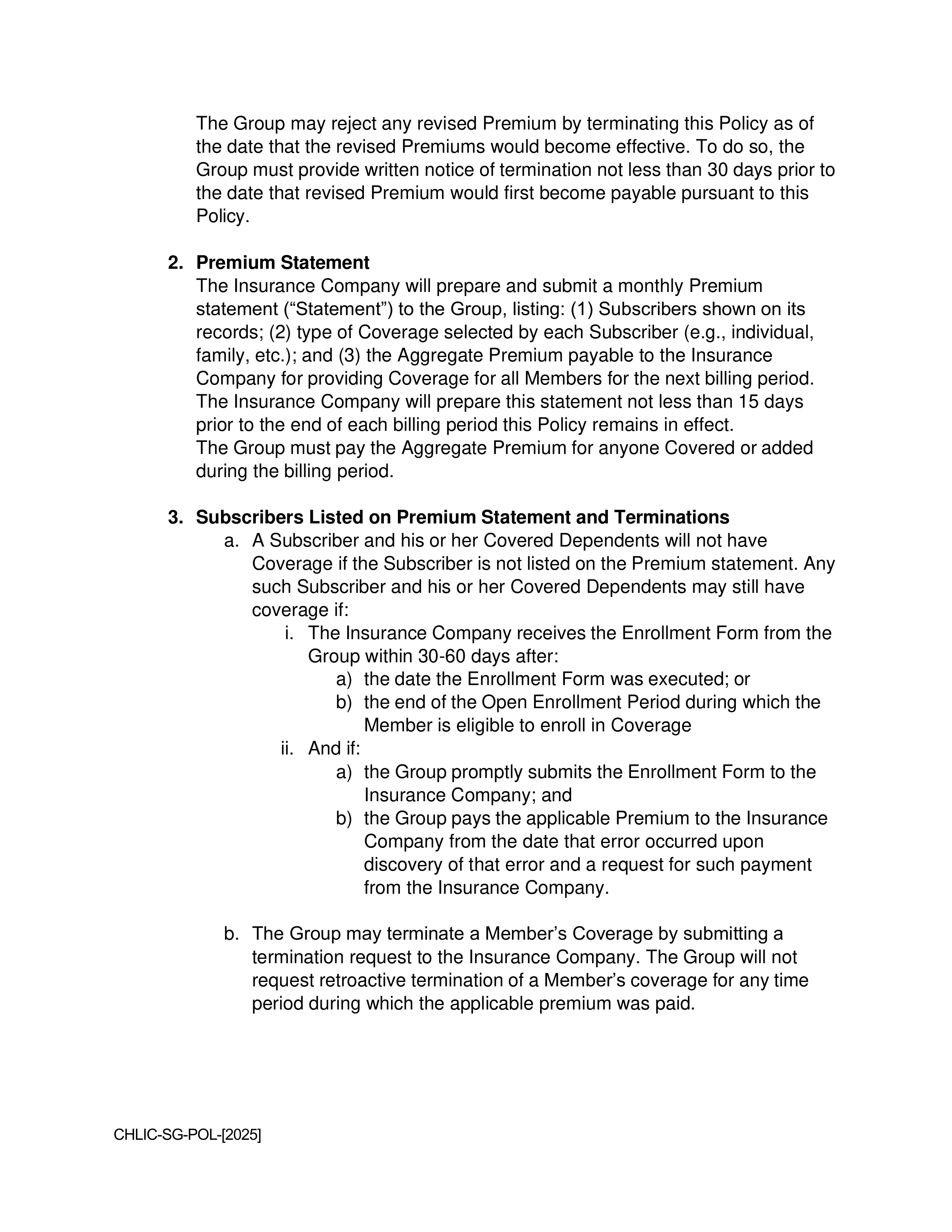 Cigna Health and Life Insurance Company Group Agreement — page 9