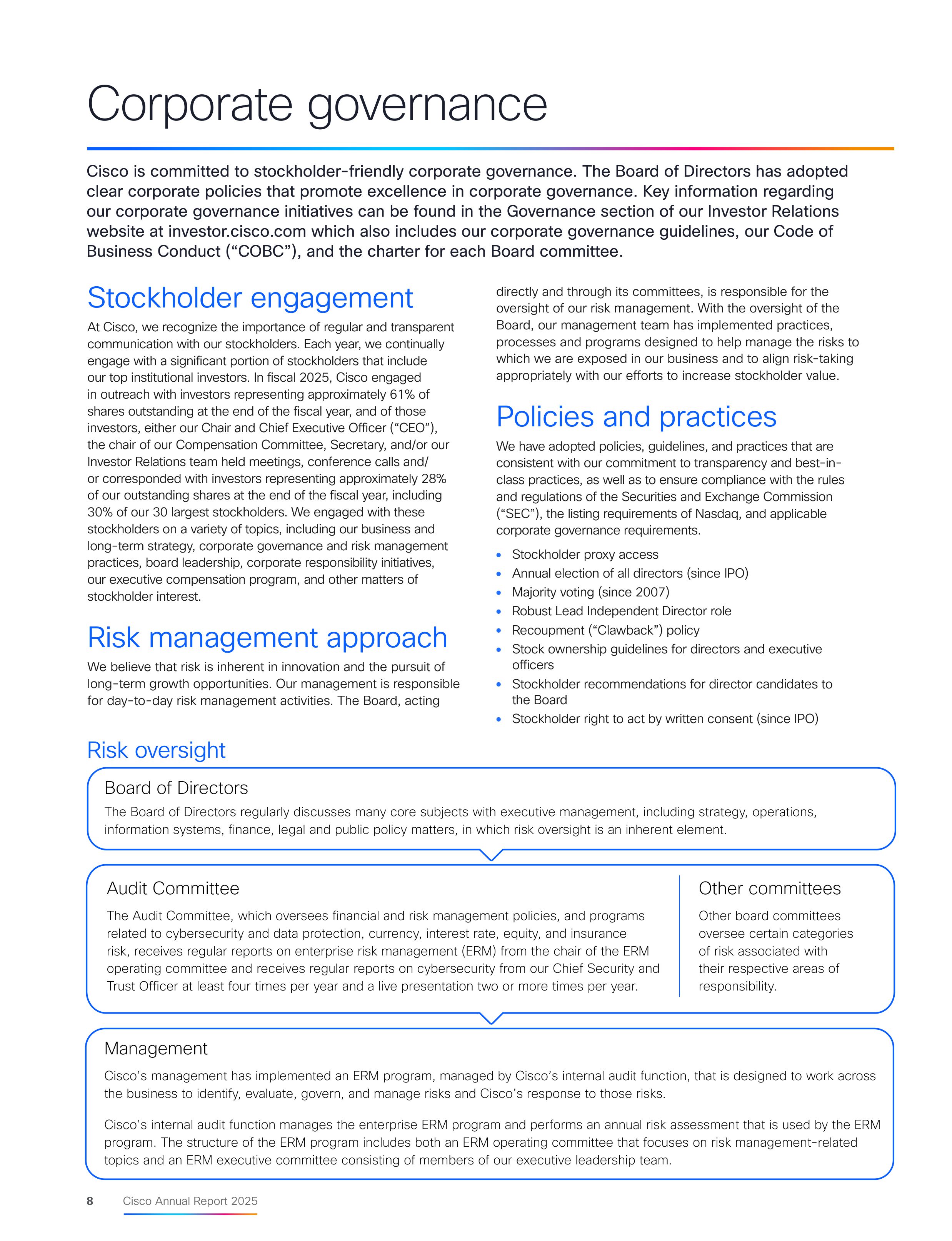 Cisco Annual Report — page 10