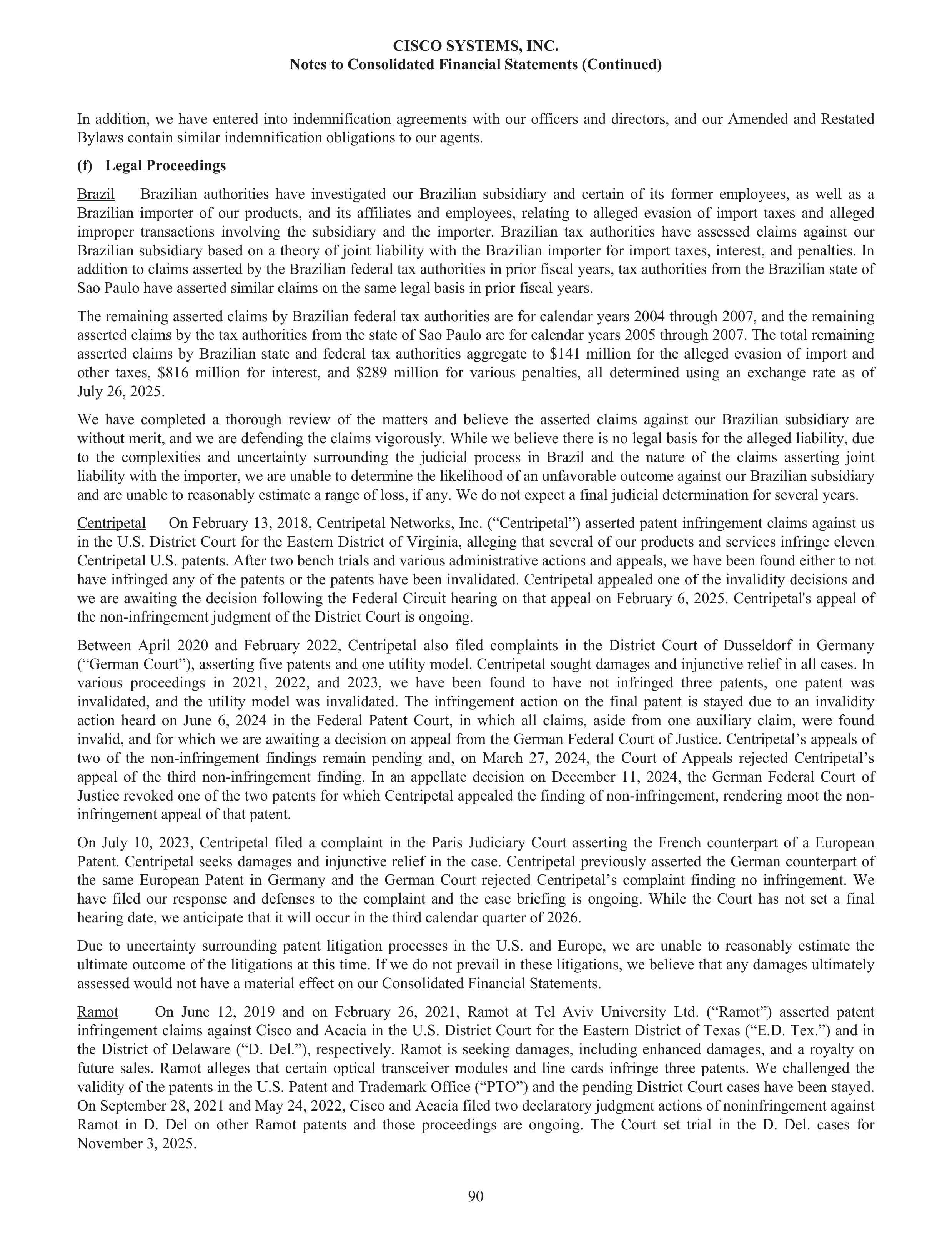 Cisco Annual Report — page 108