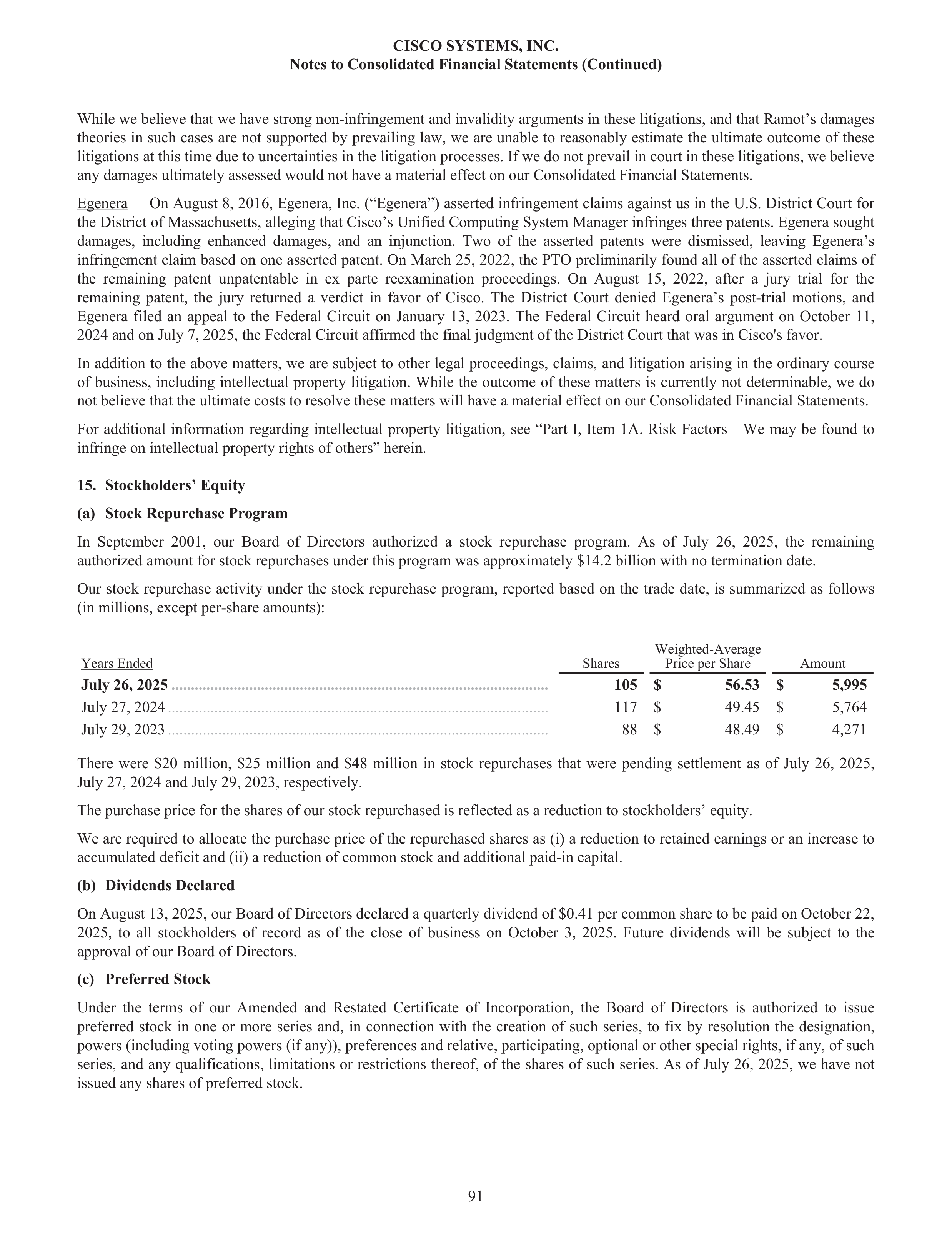 Cisco Annual Report — page 109