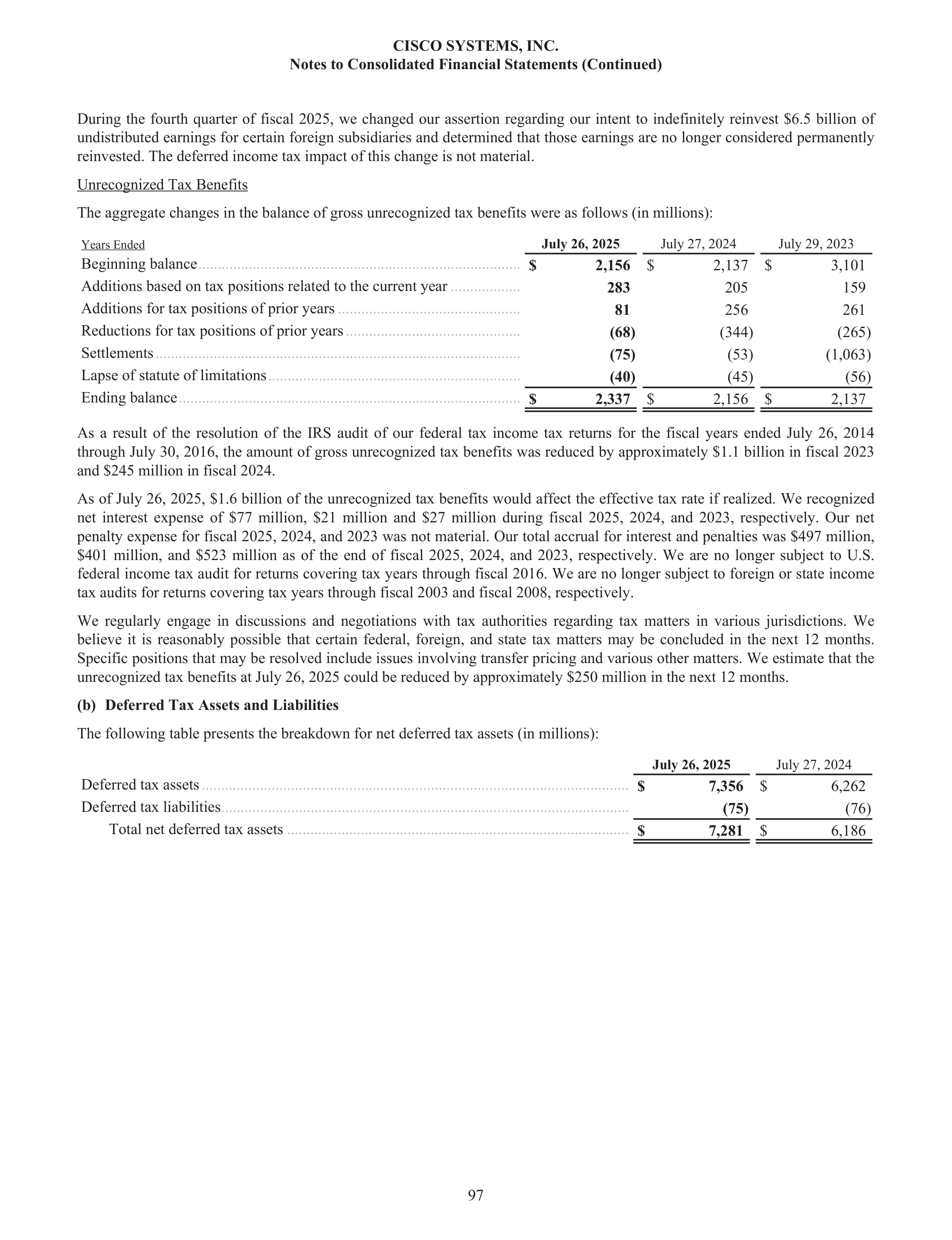 Cisco Annual Report — page 115