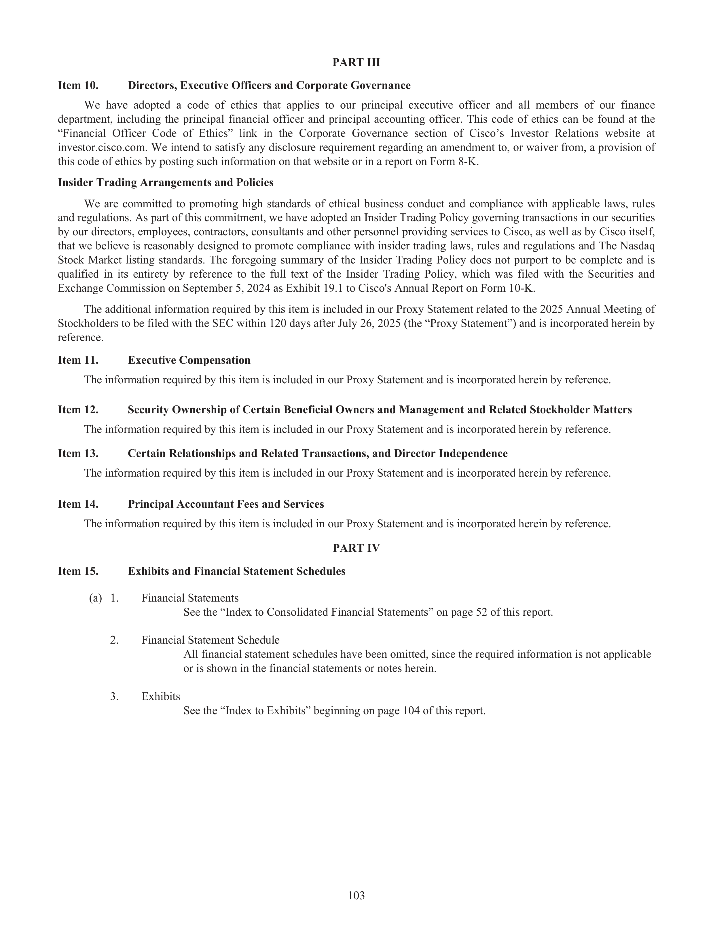 Cisco Annual Report — page 121