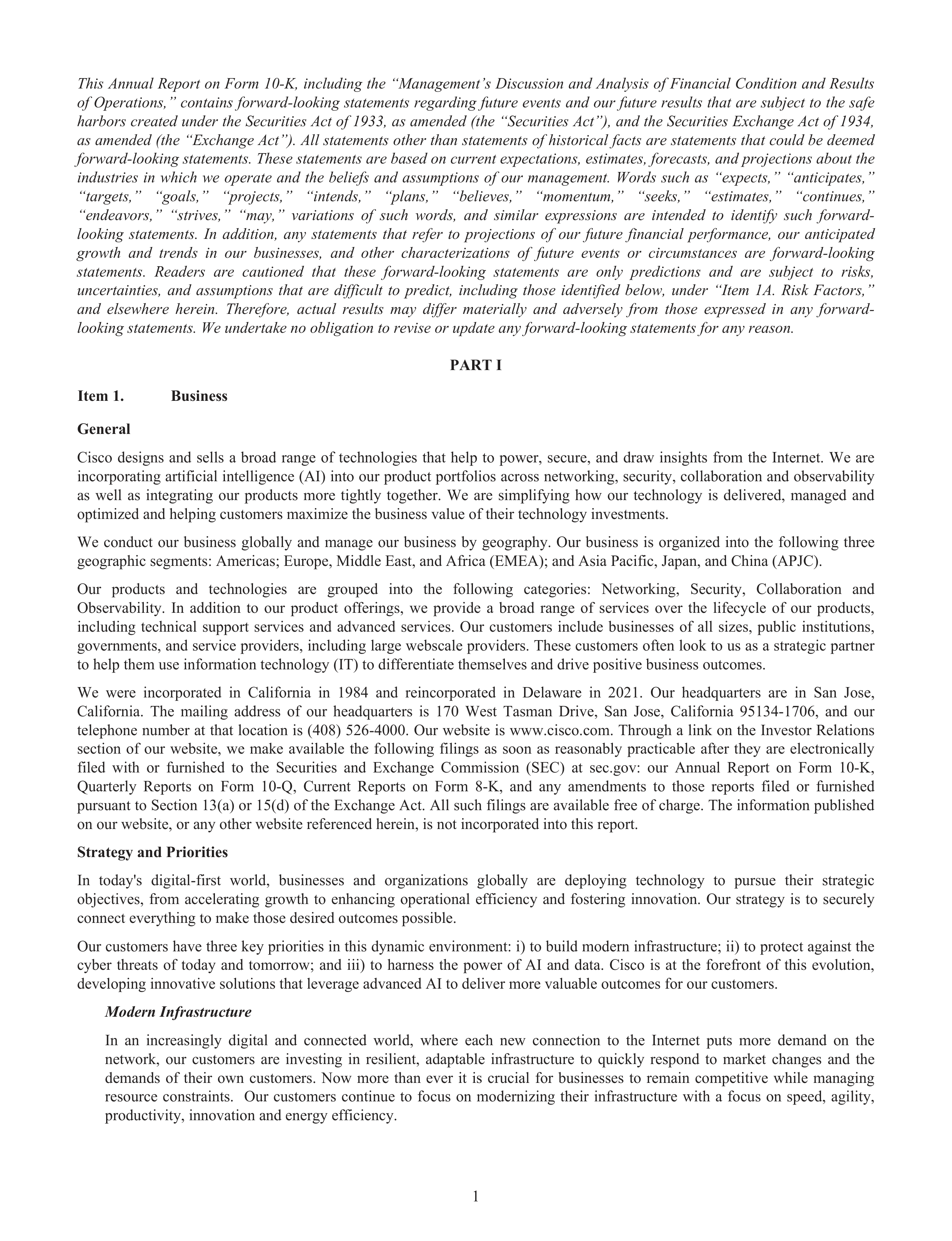 Cisco Annual Report — page 19
