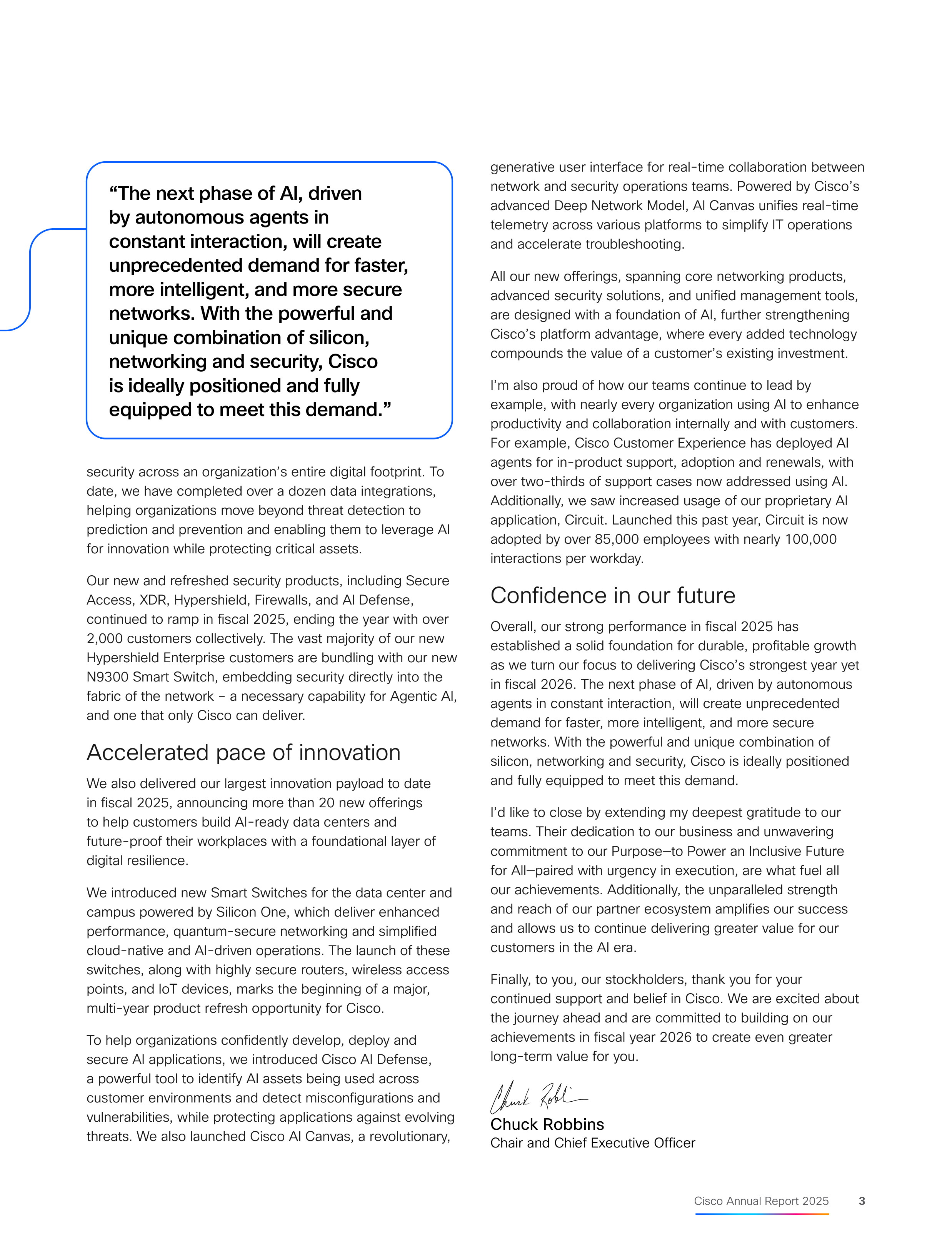 Cisco Annual Report — page 5