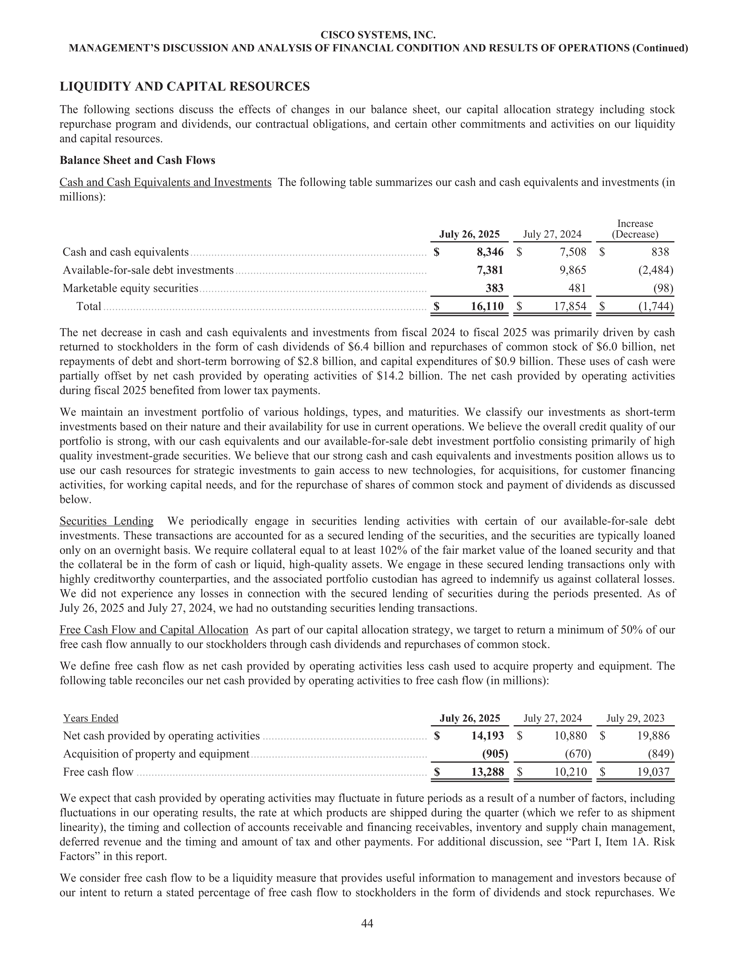 Cisco Annual Report — page 62