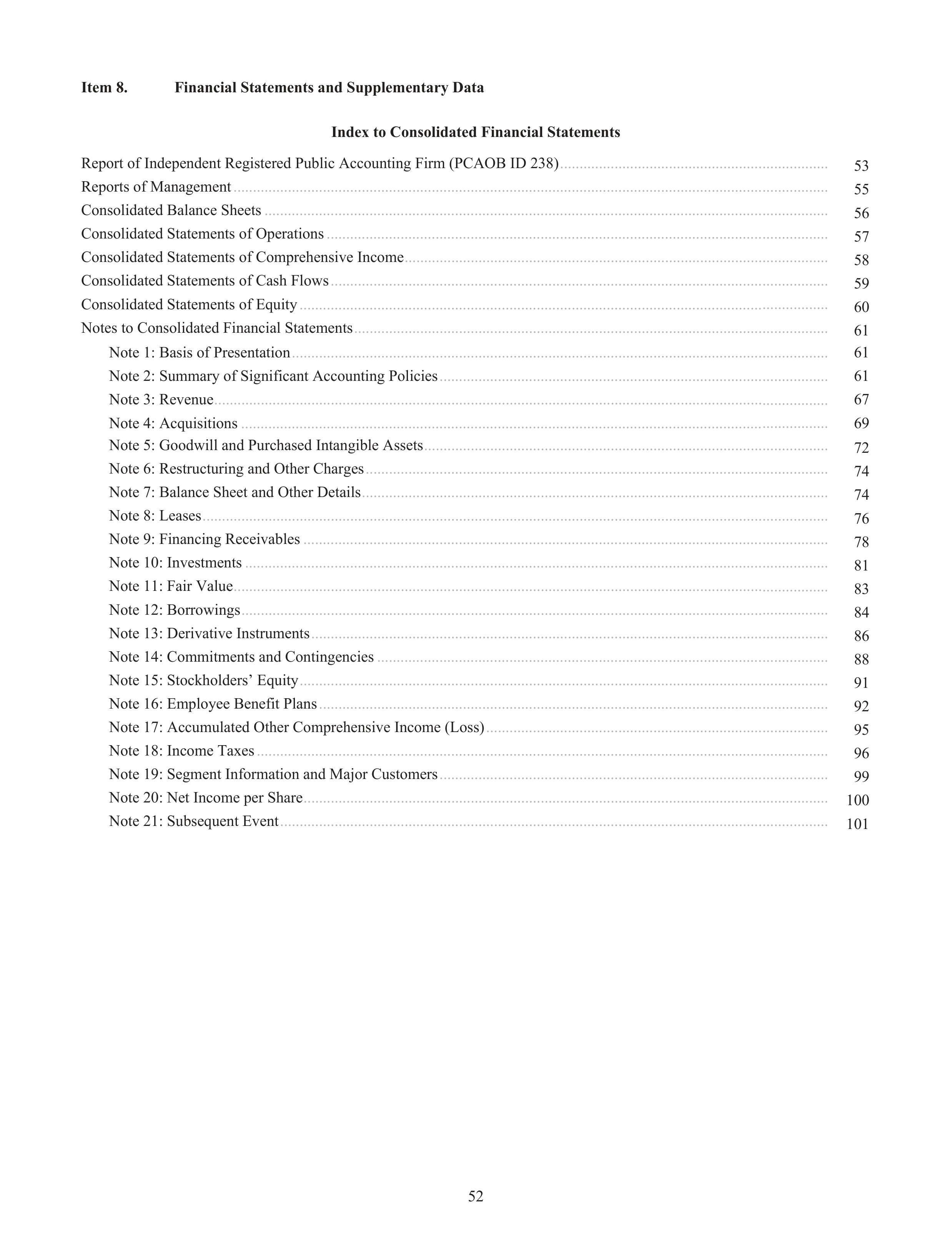 Cisco Annual Report — page 70