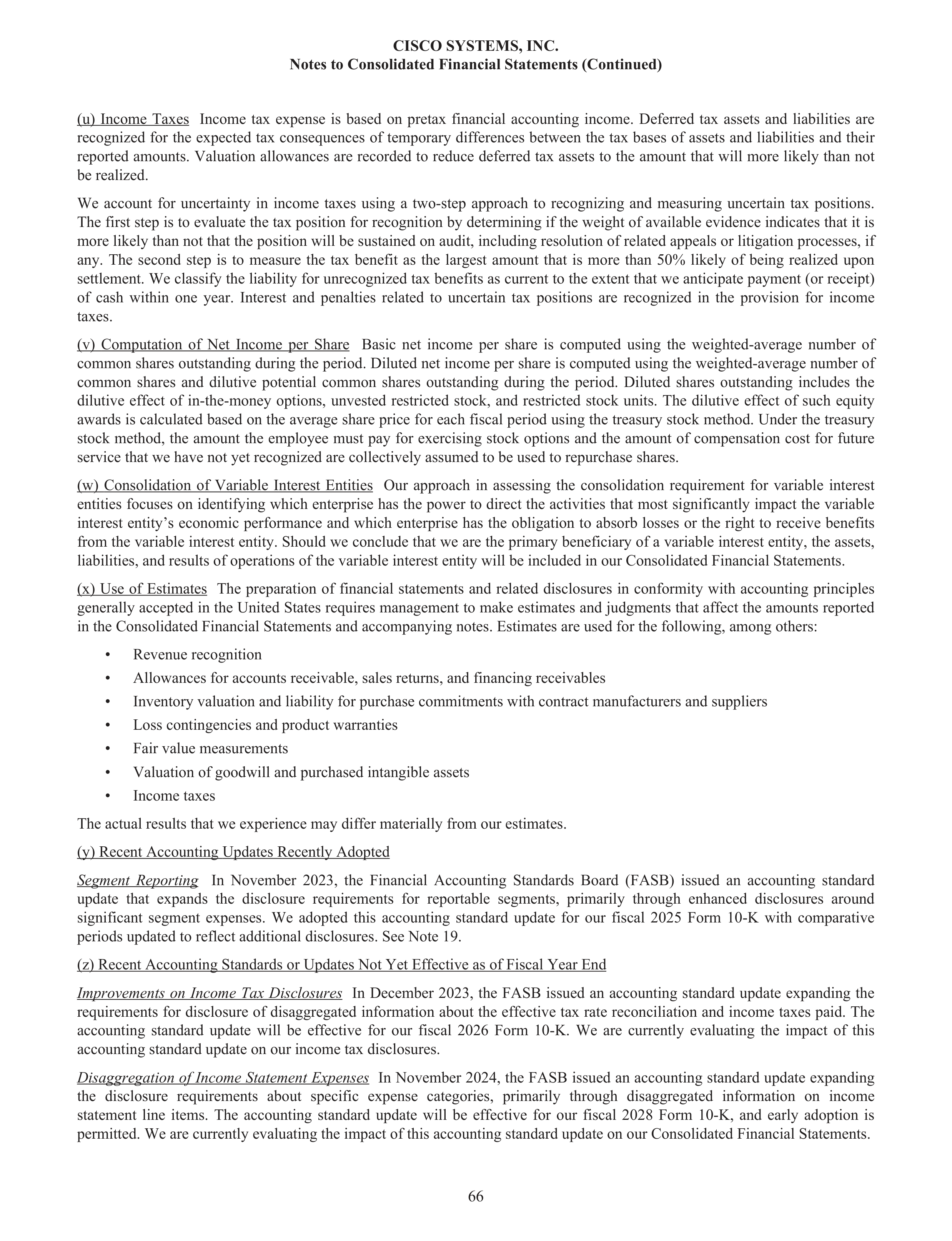 Cisco Annual Report — page 84