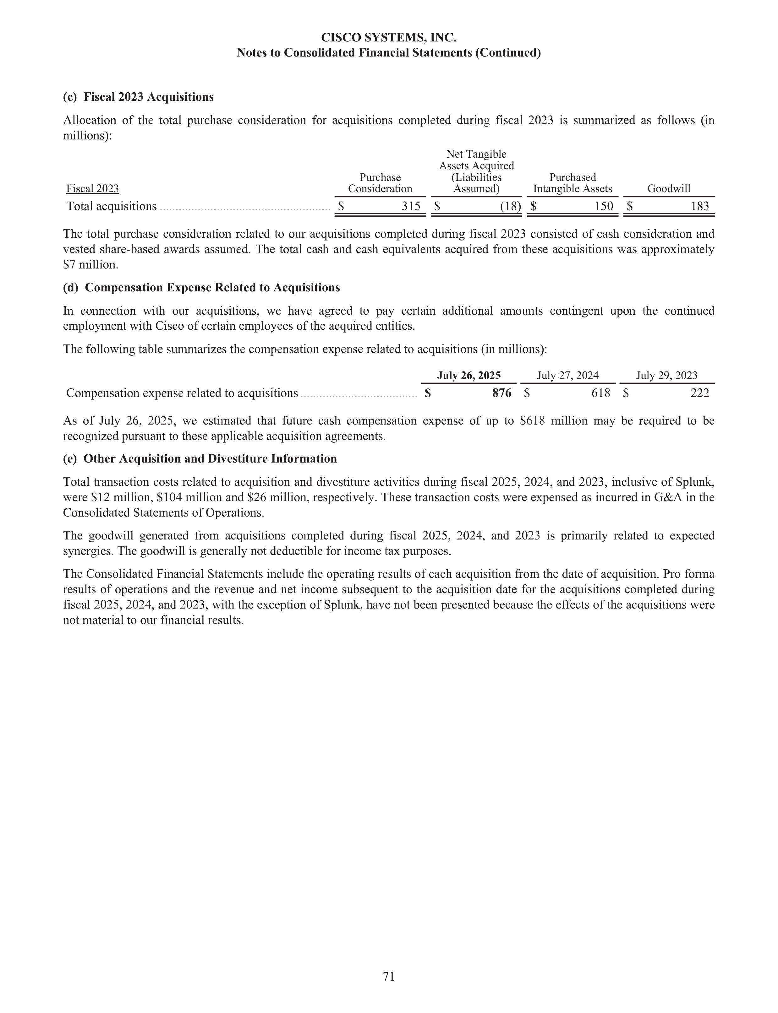 Cisco Annual Report — page 89