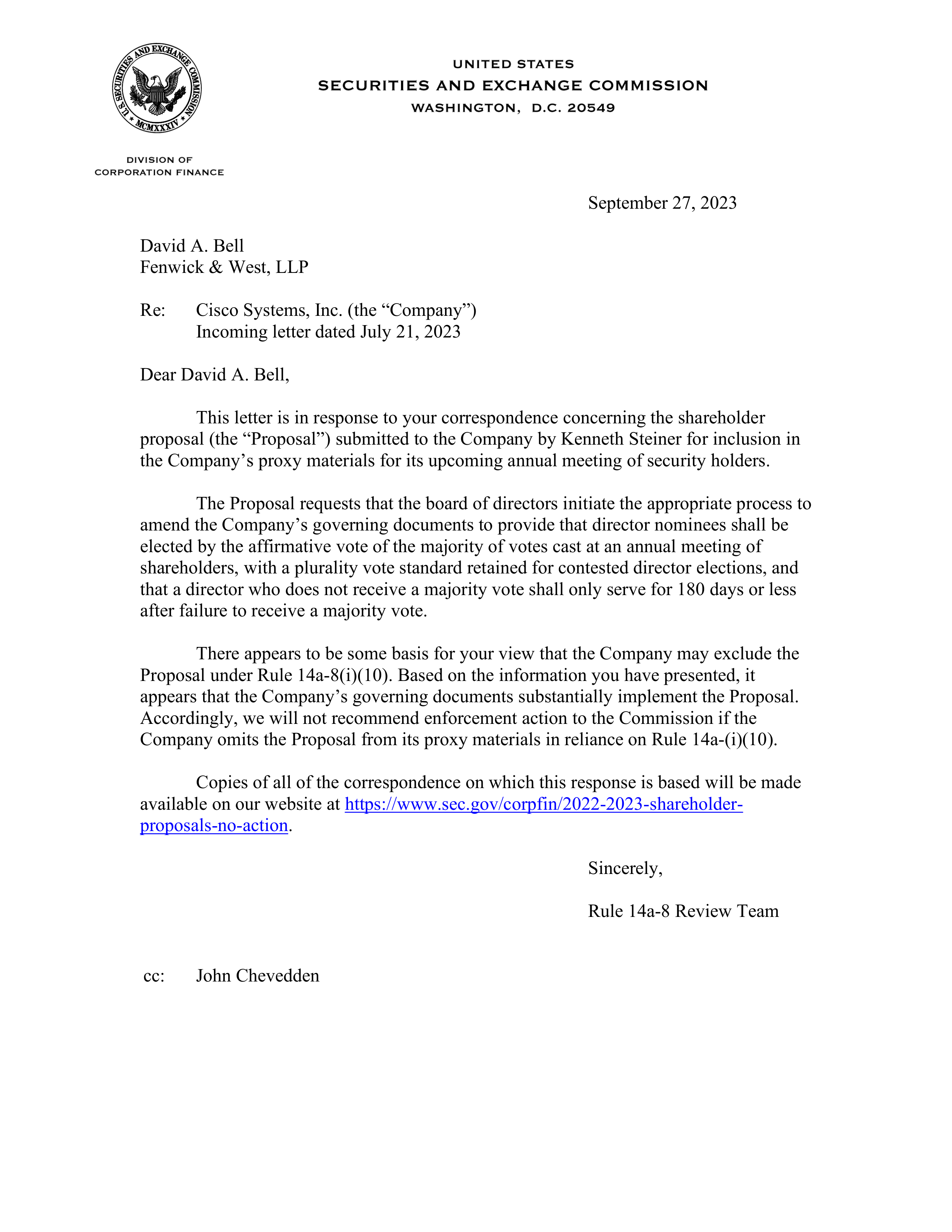Cisco Systems Proposal  — page 1