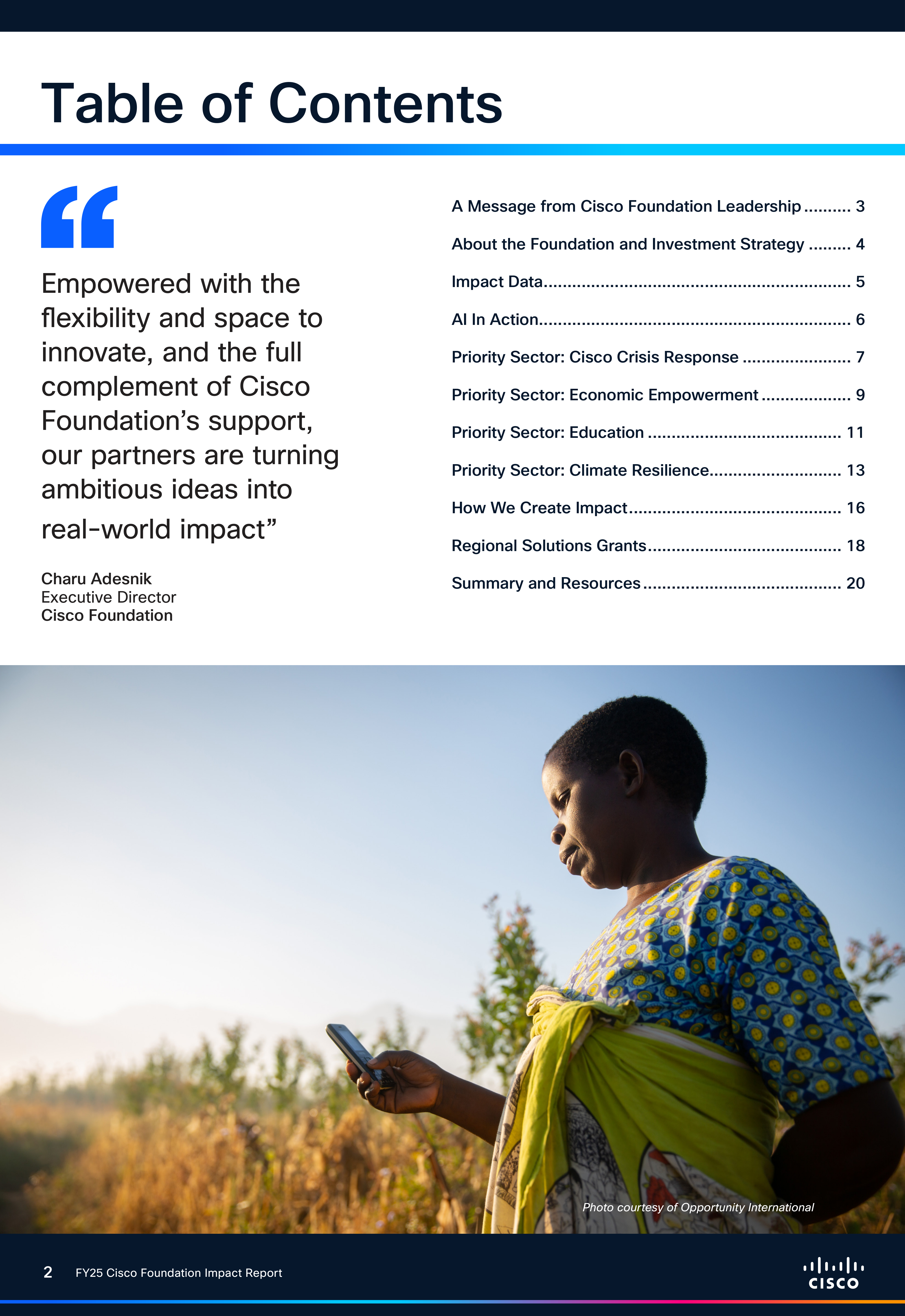 Cisco Foundation Impact Report — page 2