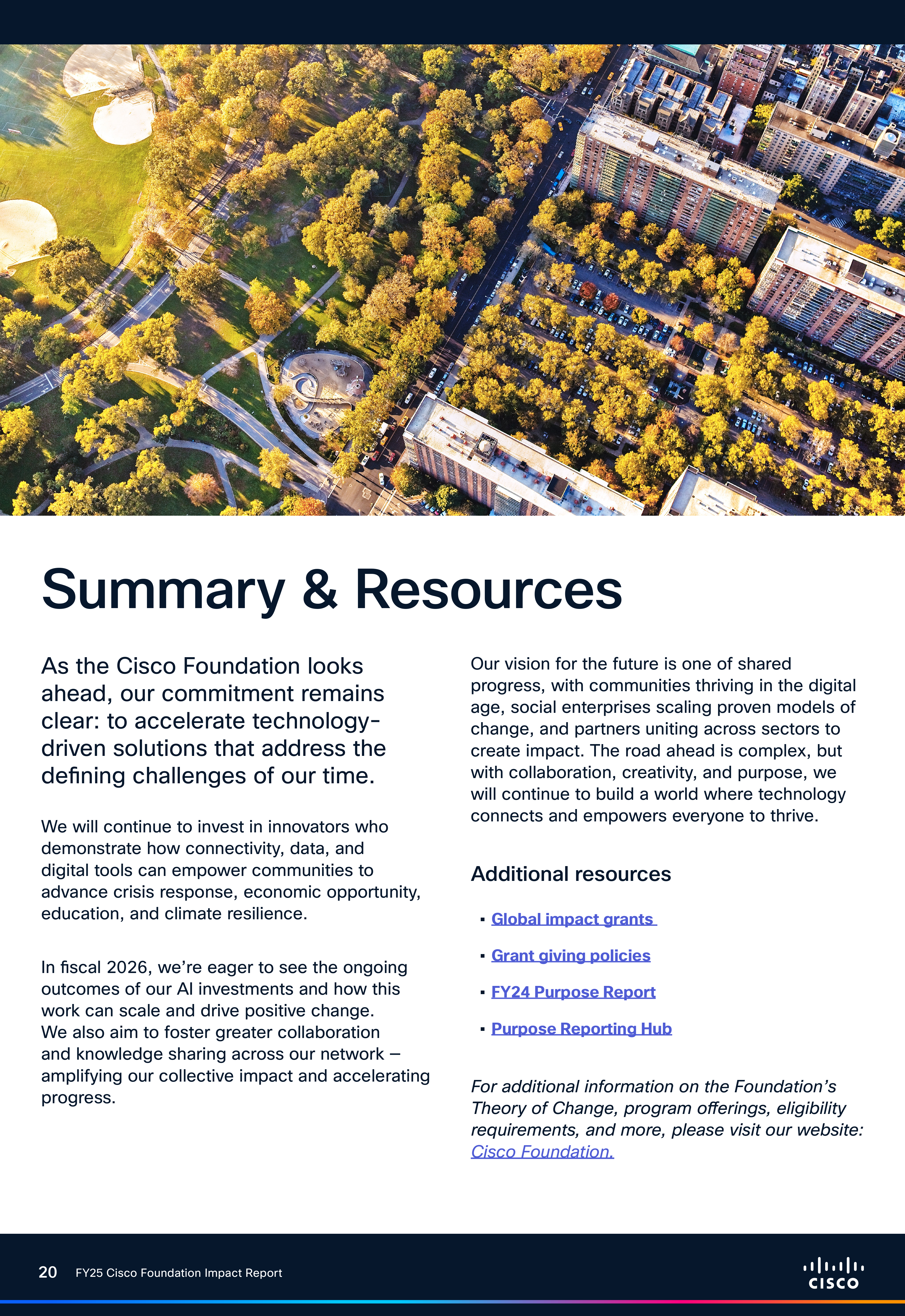 Cisco Foundation Impact Report — page 20
