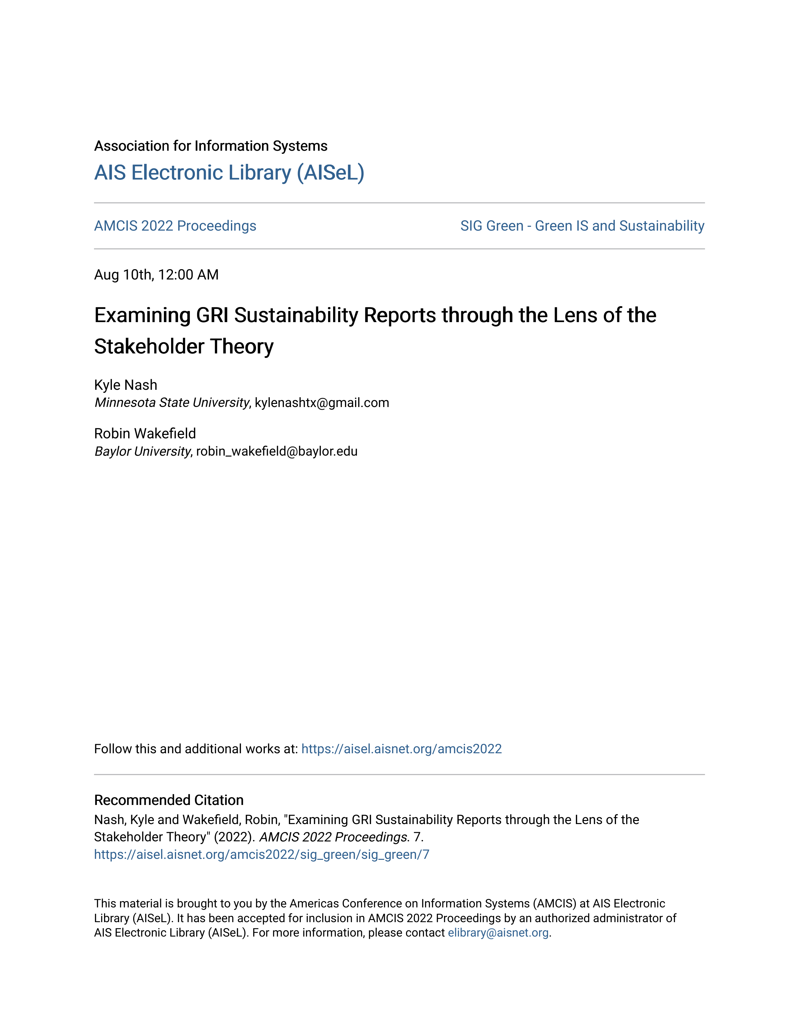 Cisco Sustainability Report — page 1