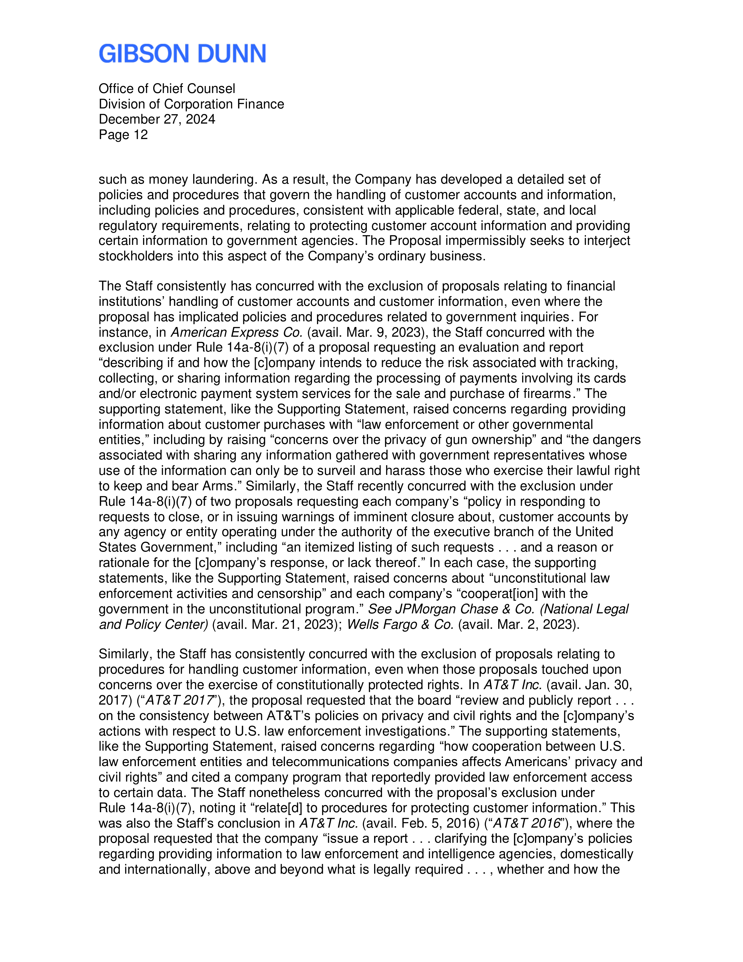Citigroup Proposal  — page 13