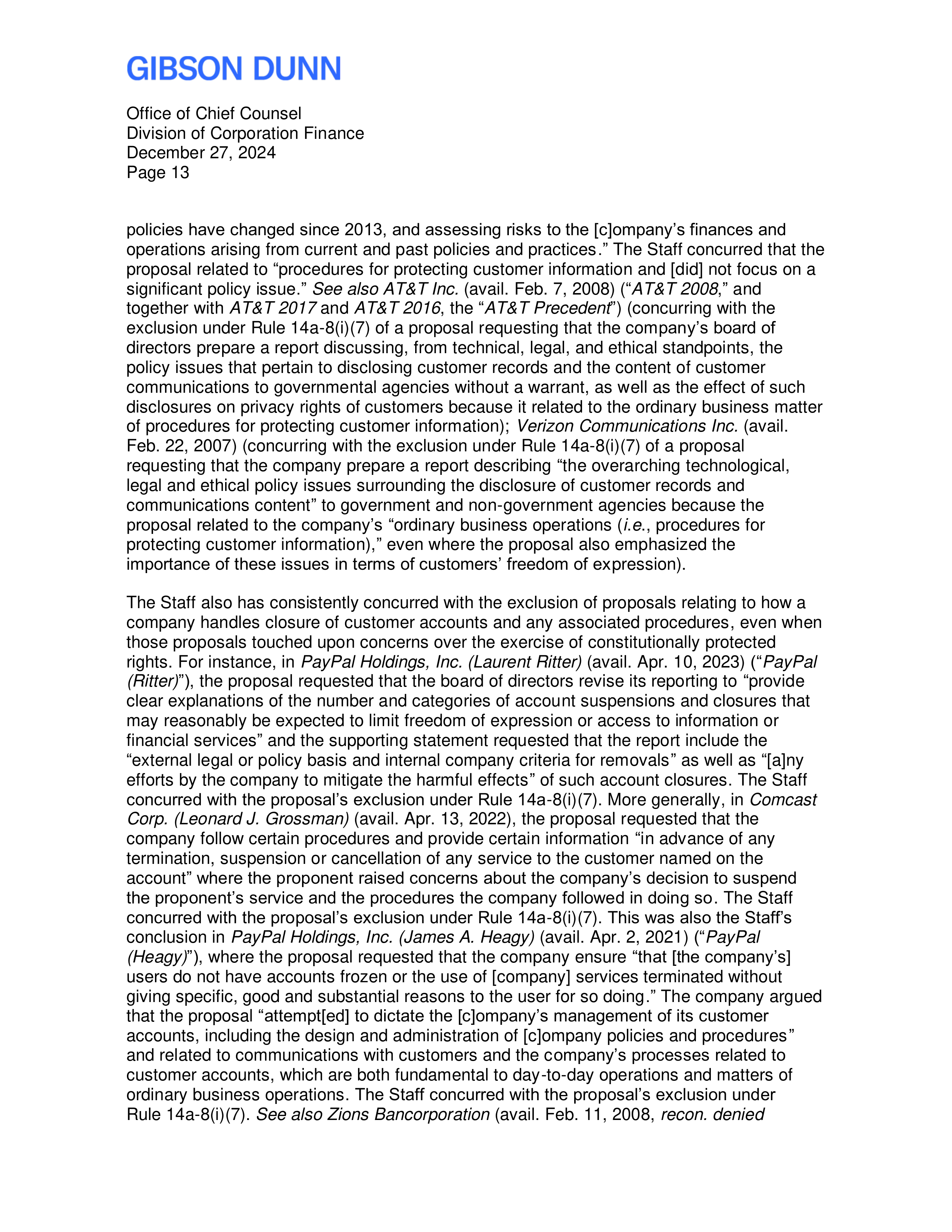 Citigroup Proposal  — page 14