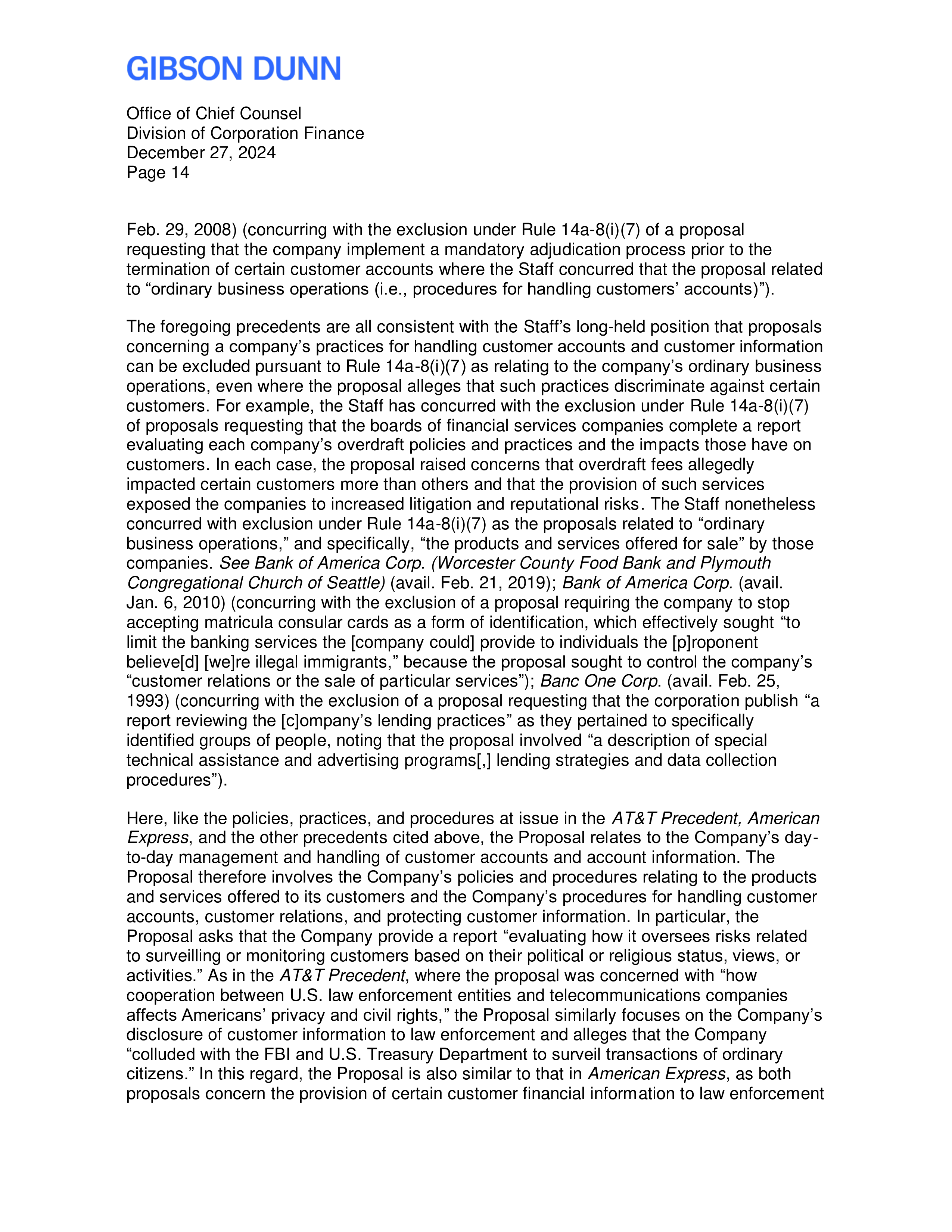 Citigroup Proposal  — page 15