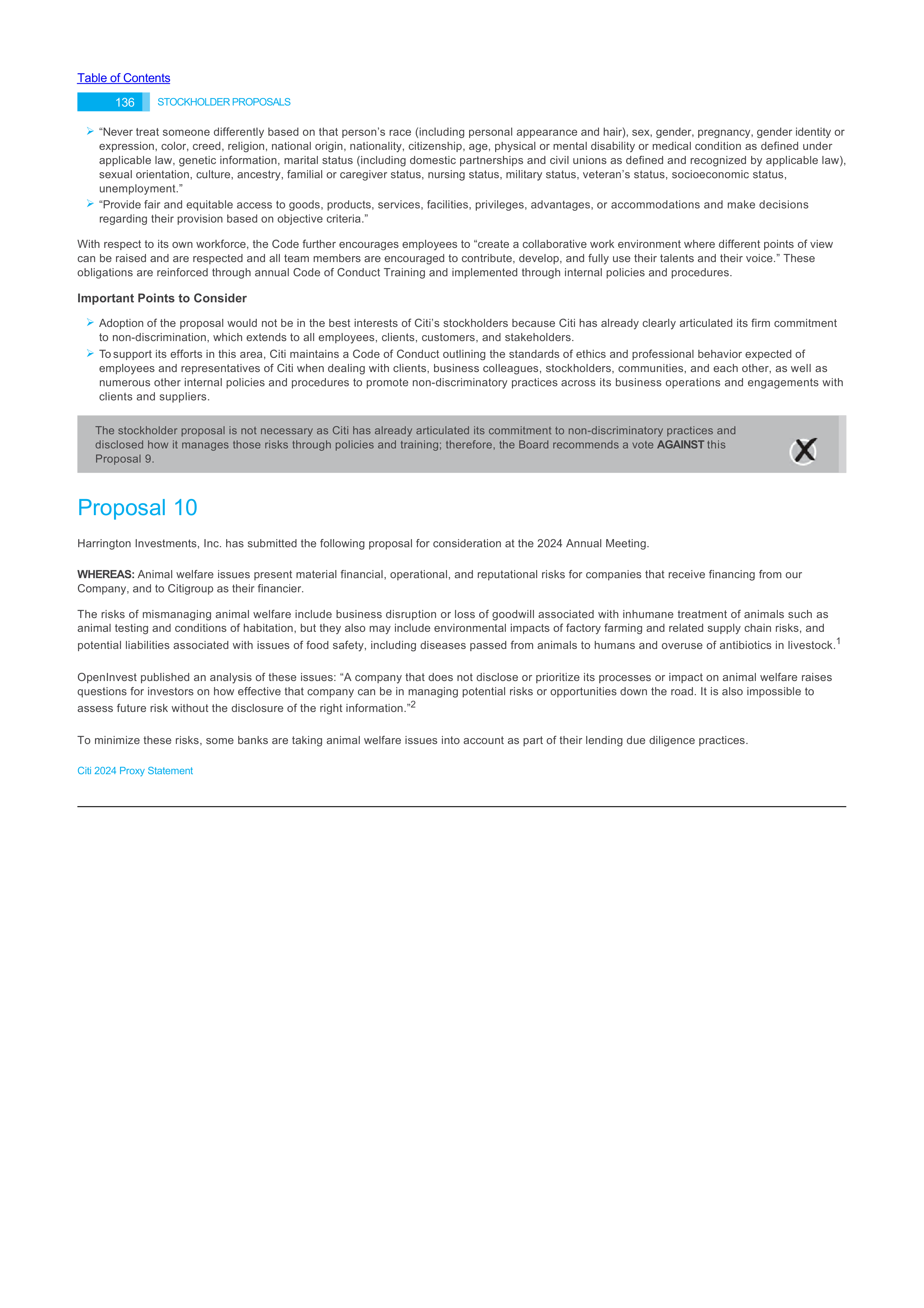 Citigroup Proposal  — page 32