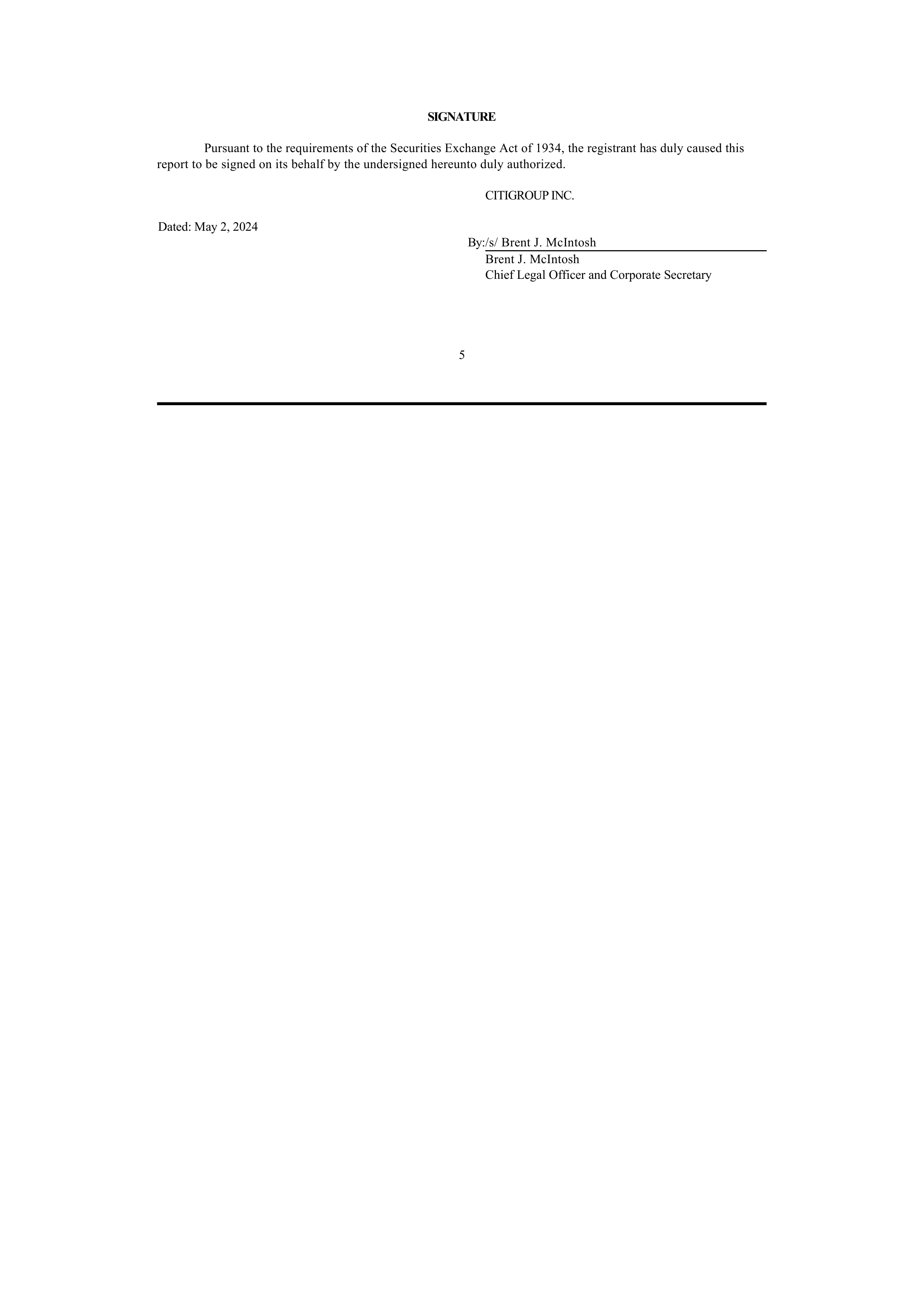 Citigroup Proposal  — page 38