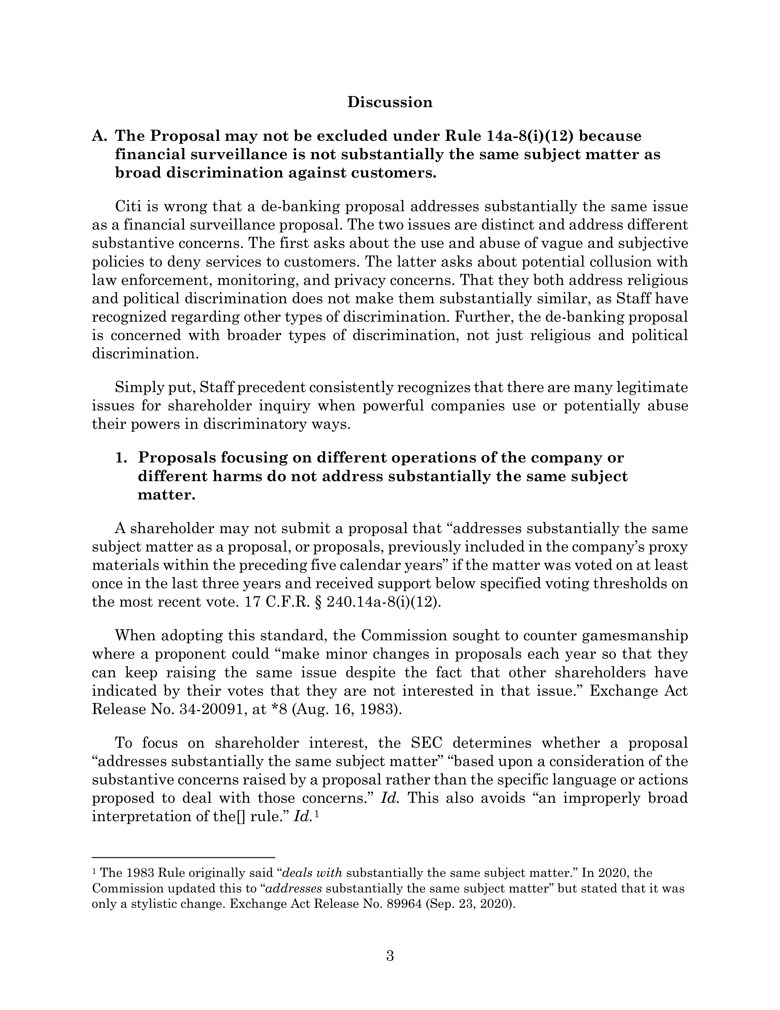 Citigroup Proposal  — page 41