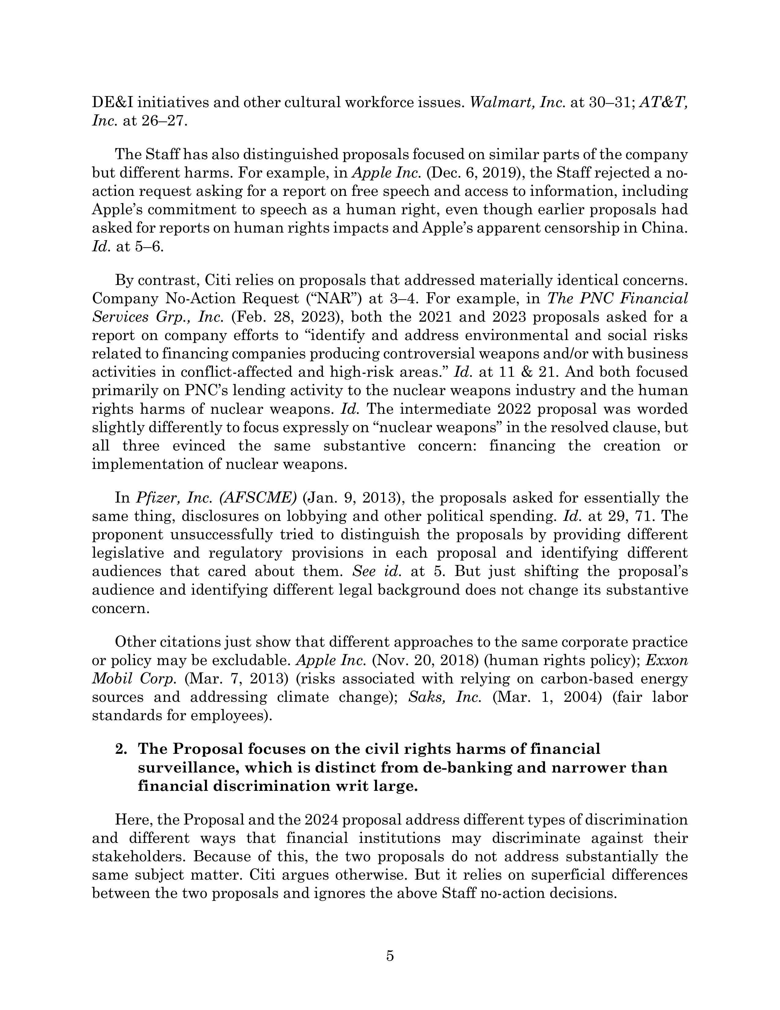 Citigroup Proposal  — page 43