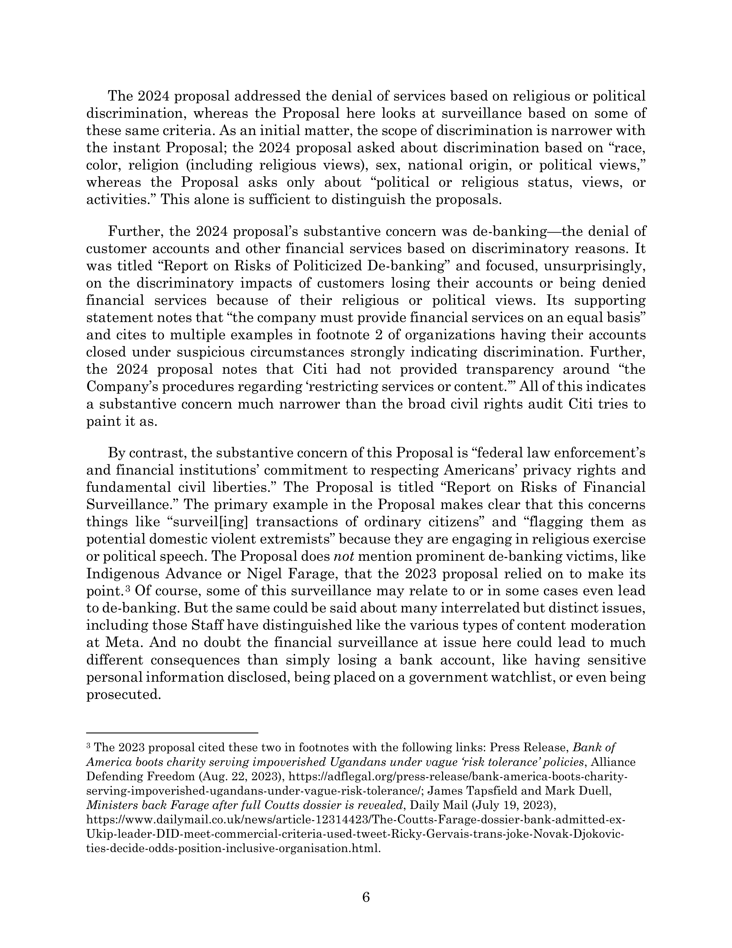 Citigroup Proposal  — page 44