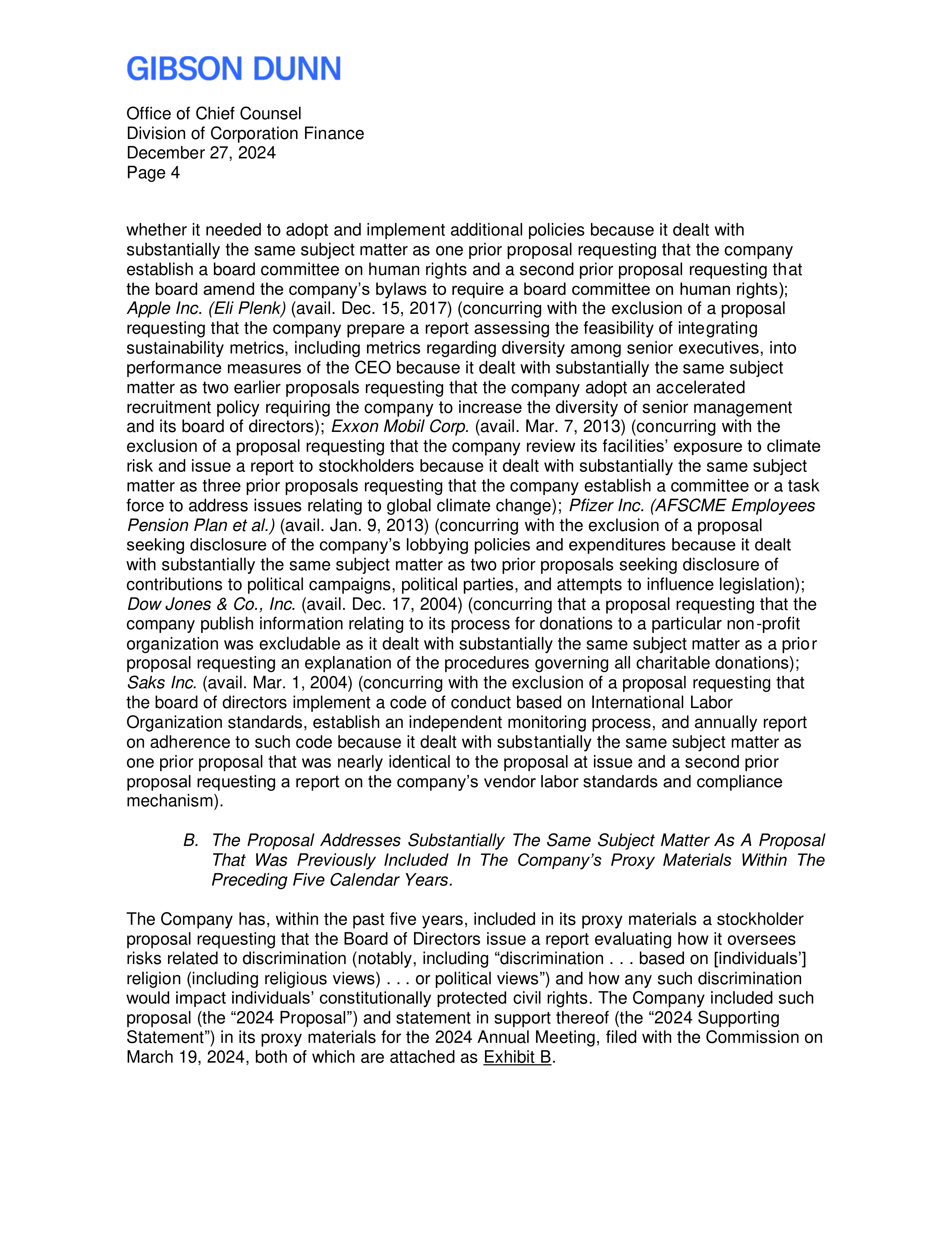 Citigroup Proposal  — page 5