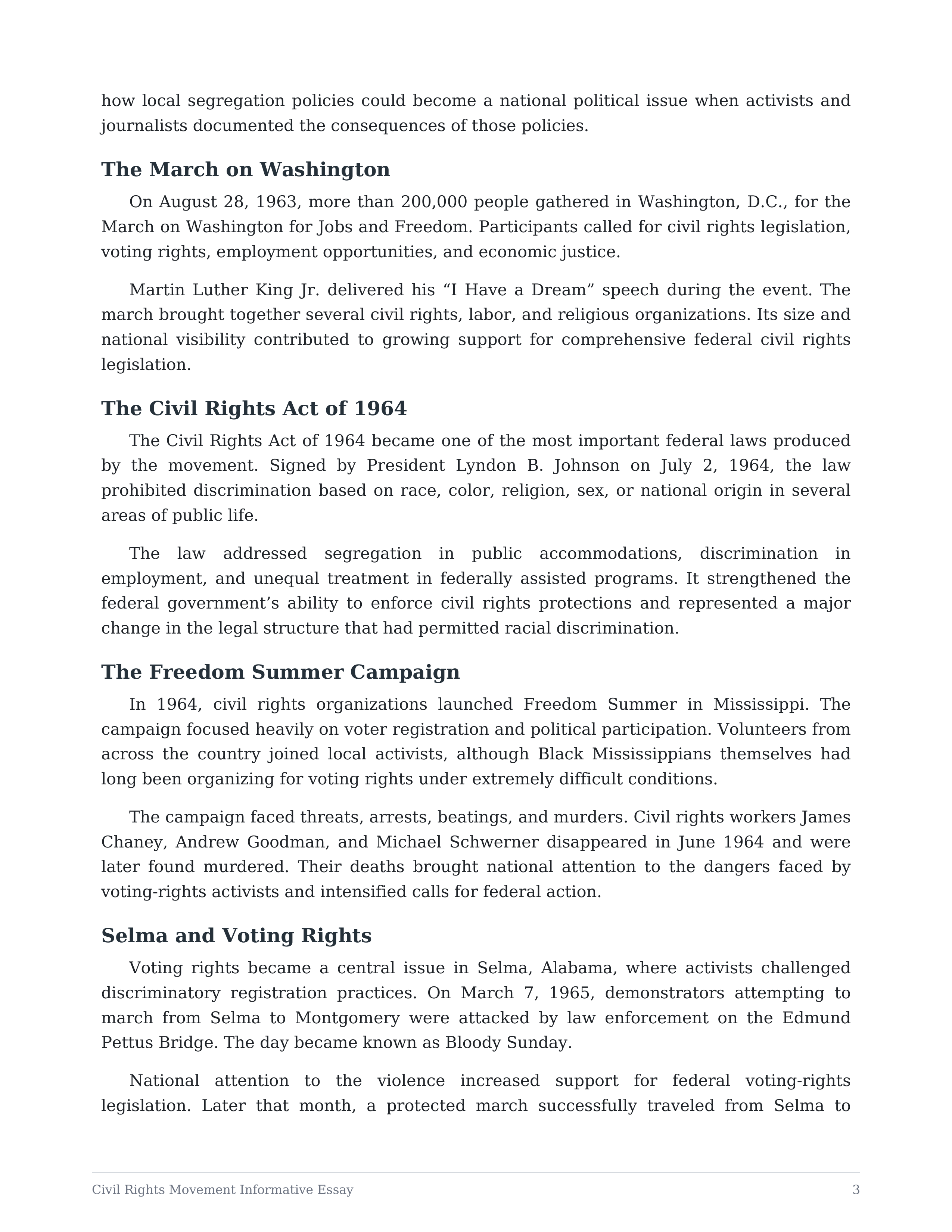 Civil Rights Movement Informative Essay — page 3