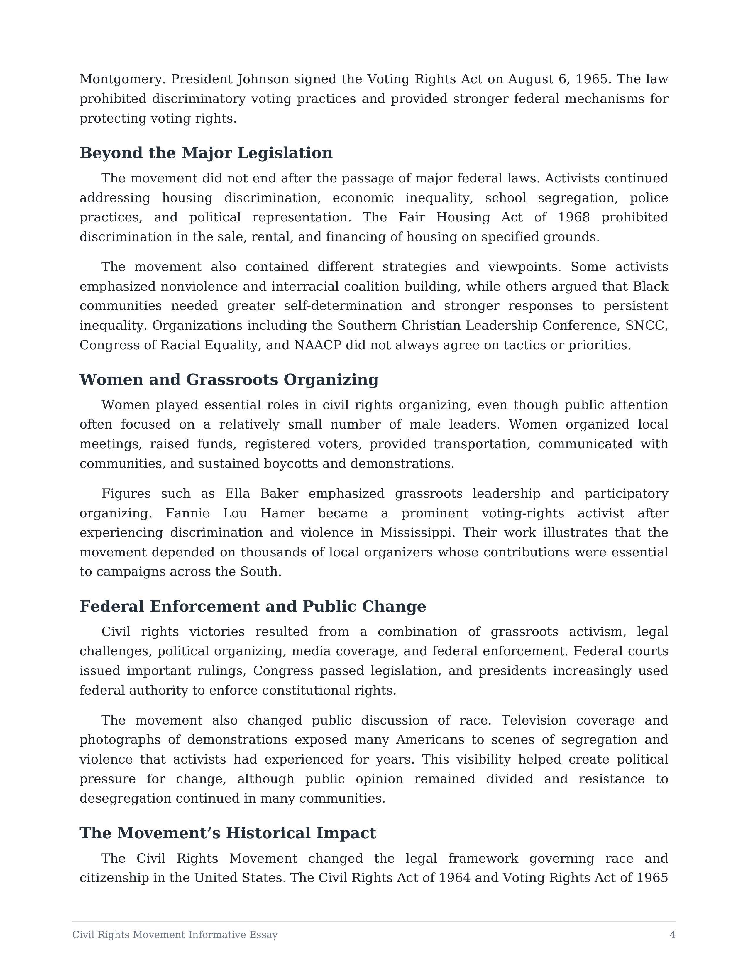 Civil Rights Movement Informative Essay — page 4
