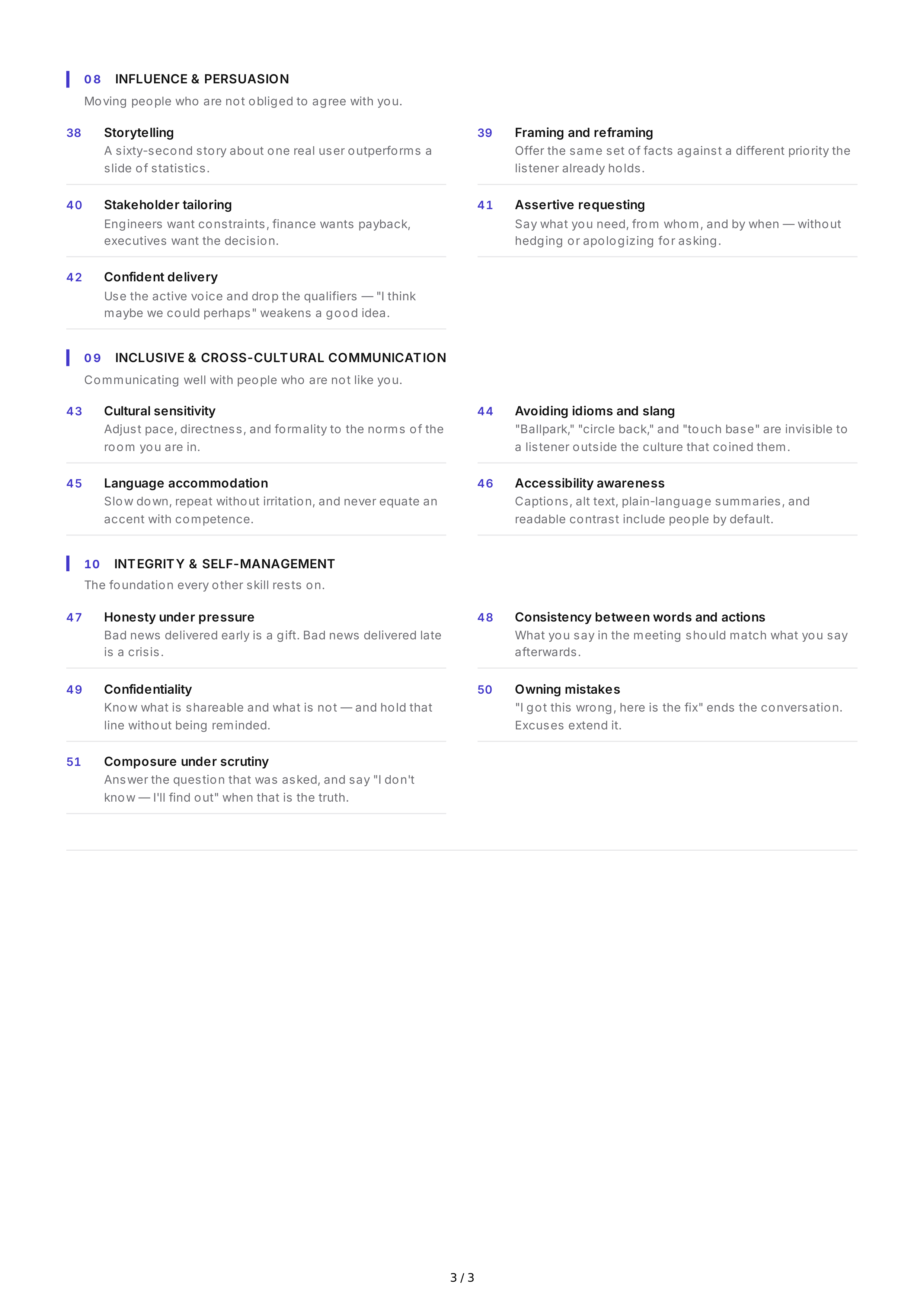 Clear Communication Interpersonal Skills — page 3