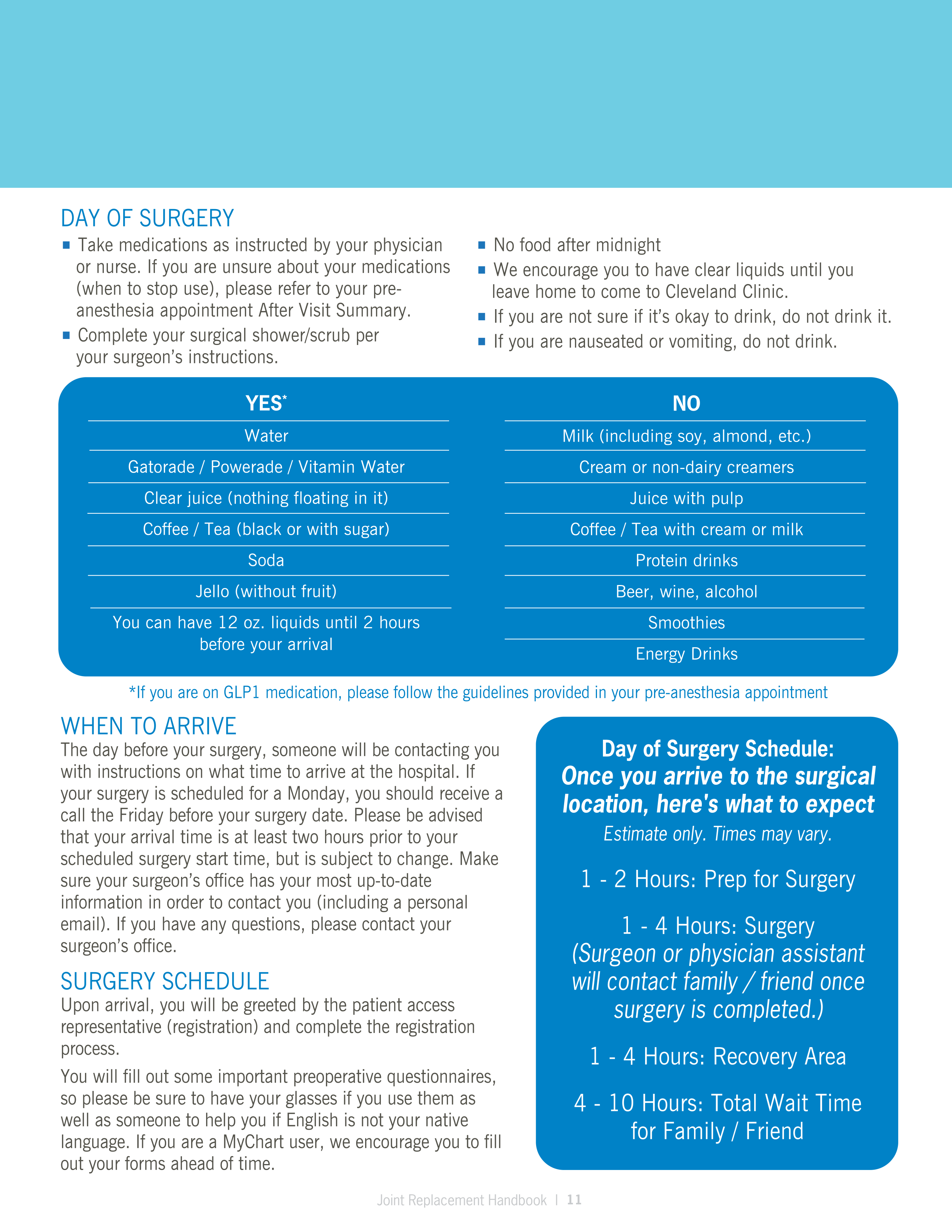 Cleveland Clinic Total Joint Replacement Guide — page 13