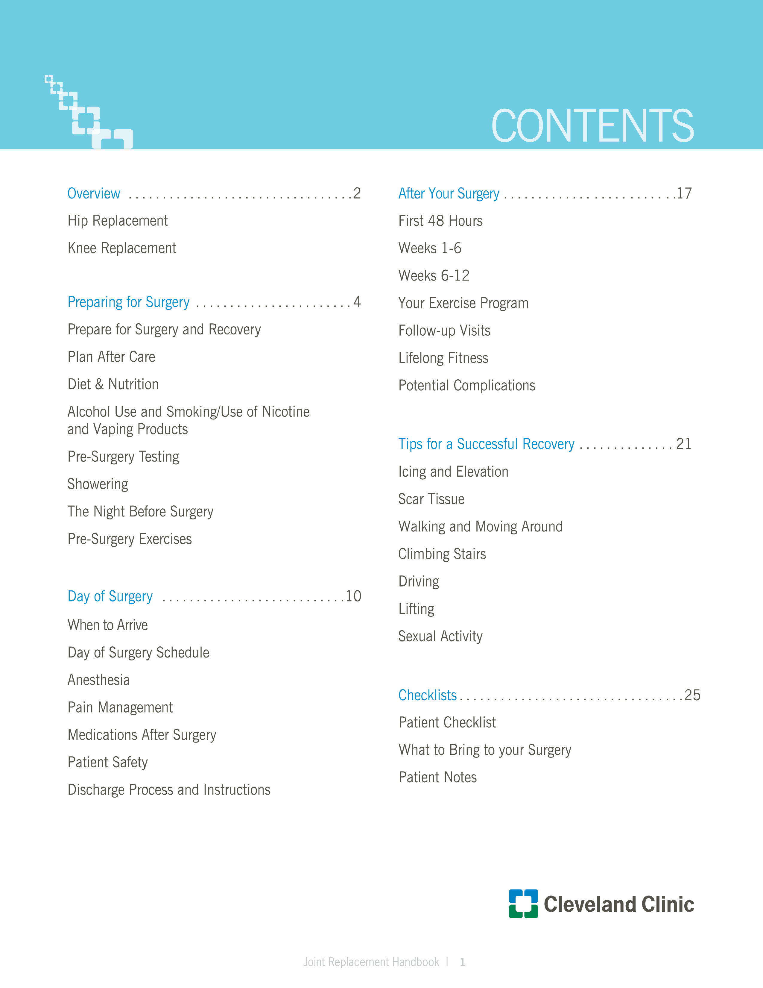 Cleveland Clinic Total Joint Replacement Guide — page 3