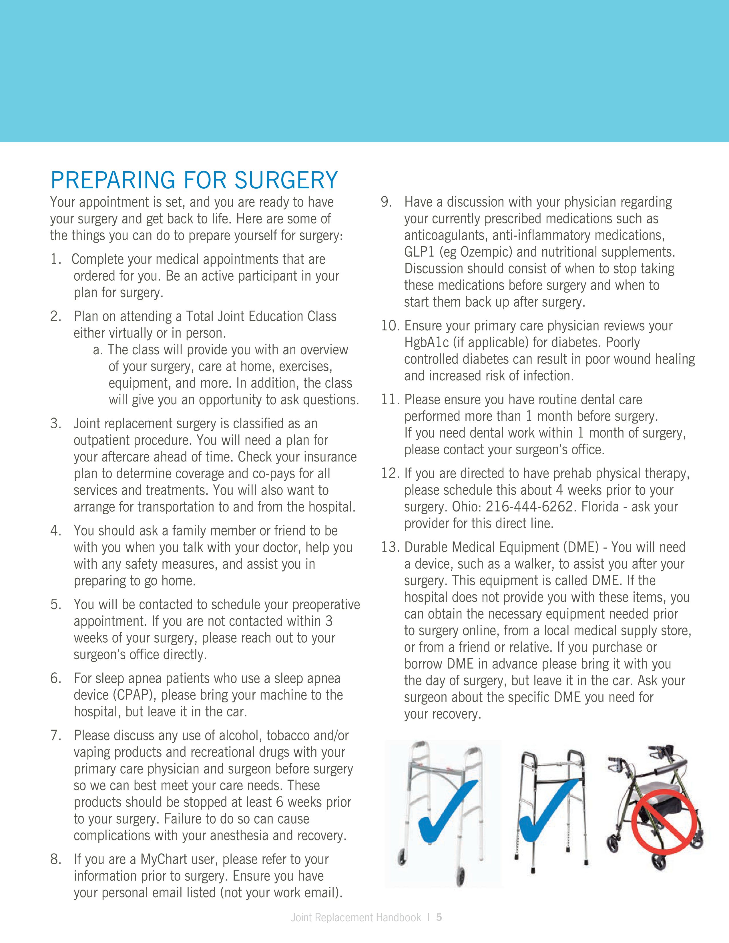 Cleveland Clinic Total Joint Replacement Guide — page 7
