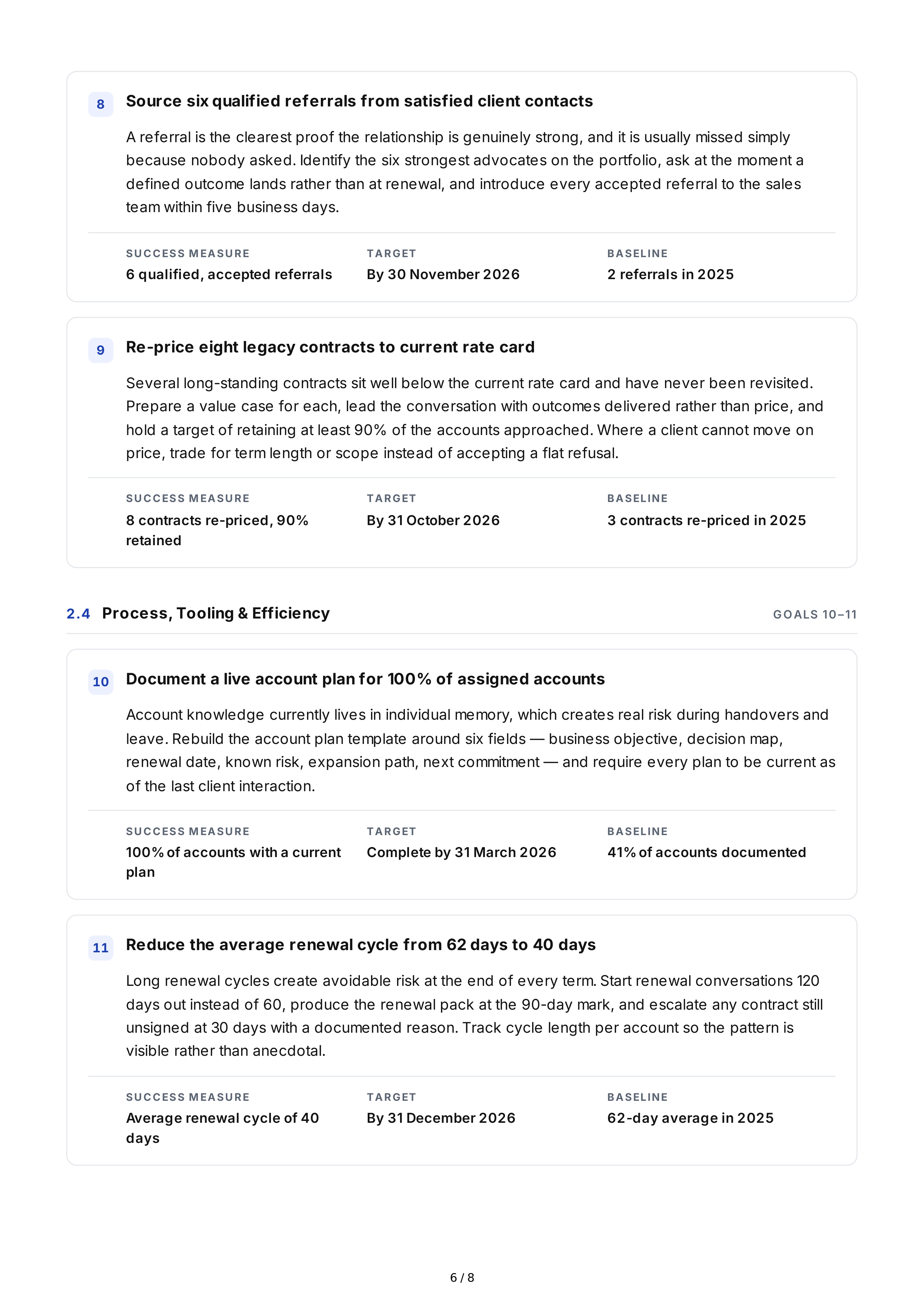 Client Relationship Professional Goals — page 6