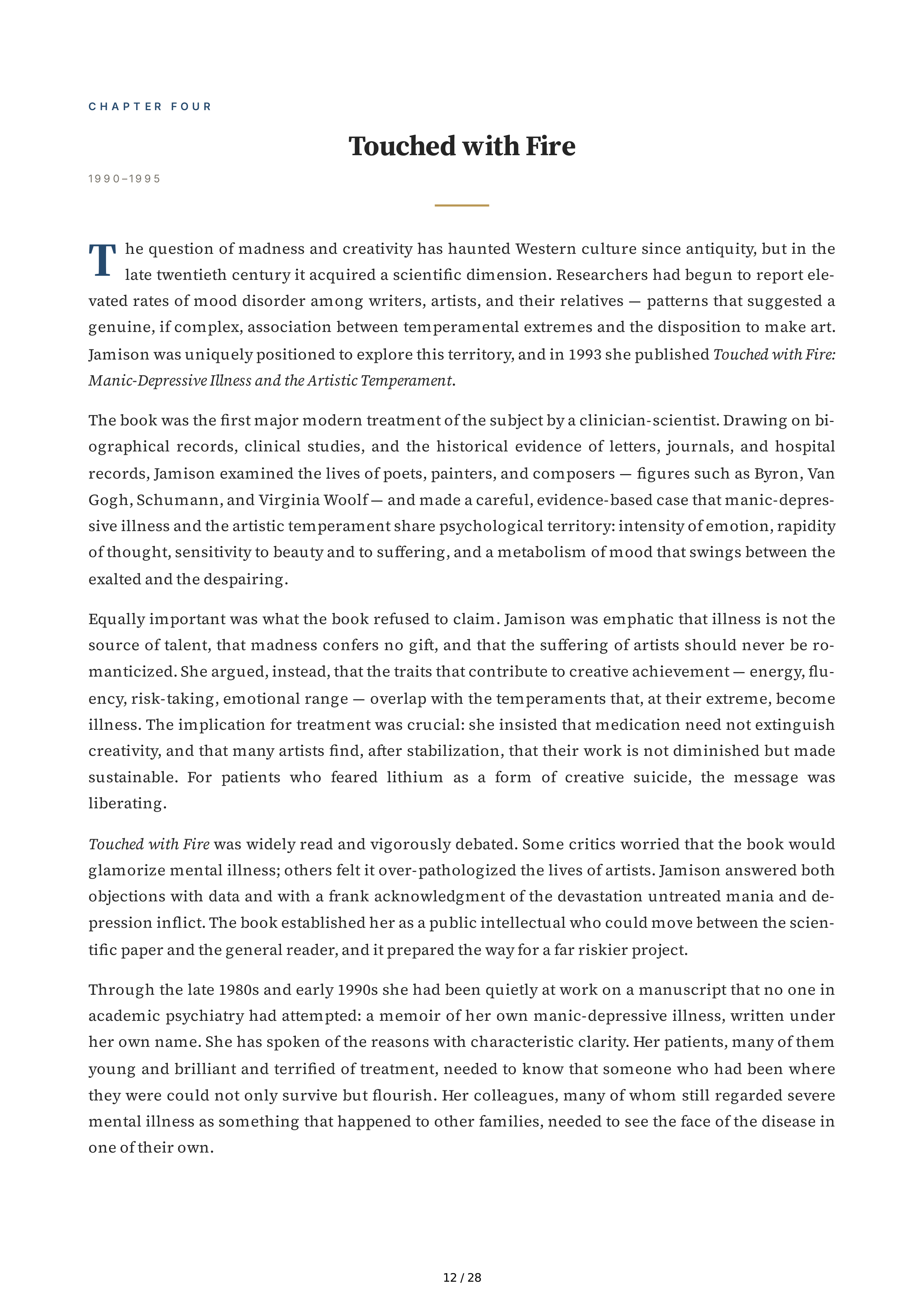 Clinical Psychologists Key Redfield Jamison An Unquiet Mind Biography — page 12