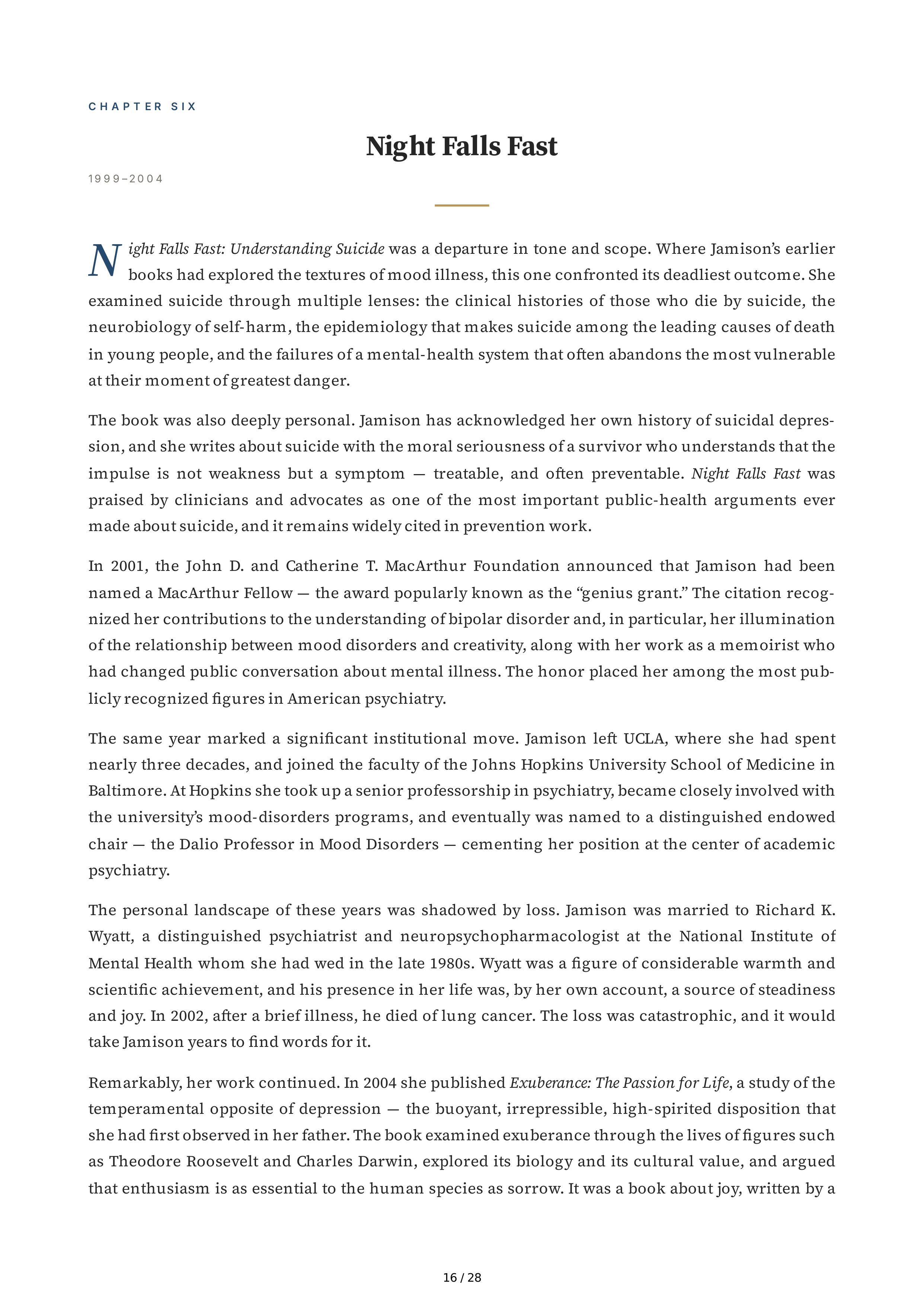 Clinical Psychologists Key Redfield Jamison An Unquiet Mind Biography — page 16