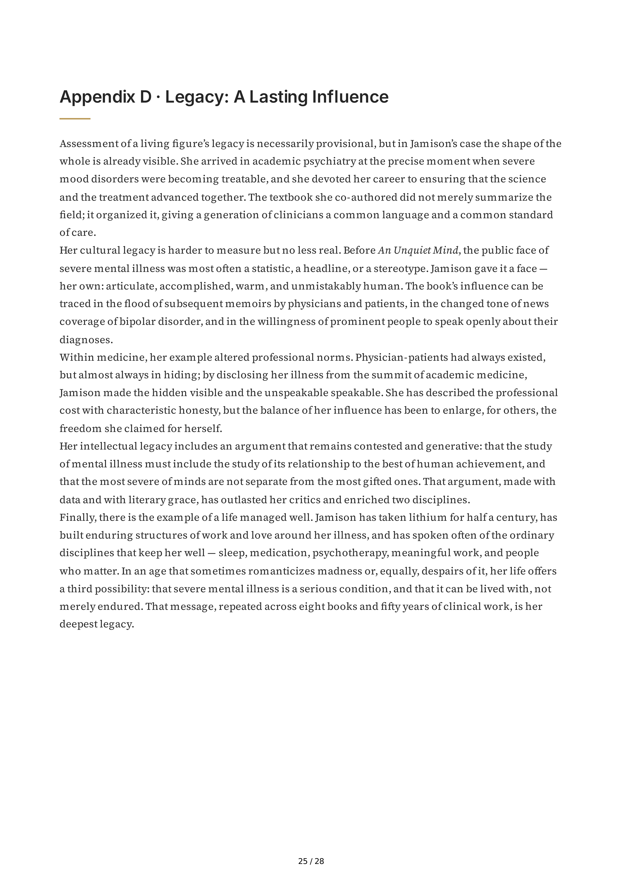 Clinical Psychologists Key Redfield Jamison An Unquiet Mind Biography — page 25
