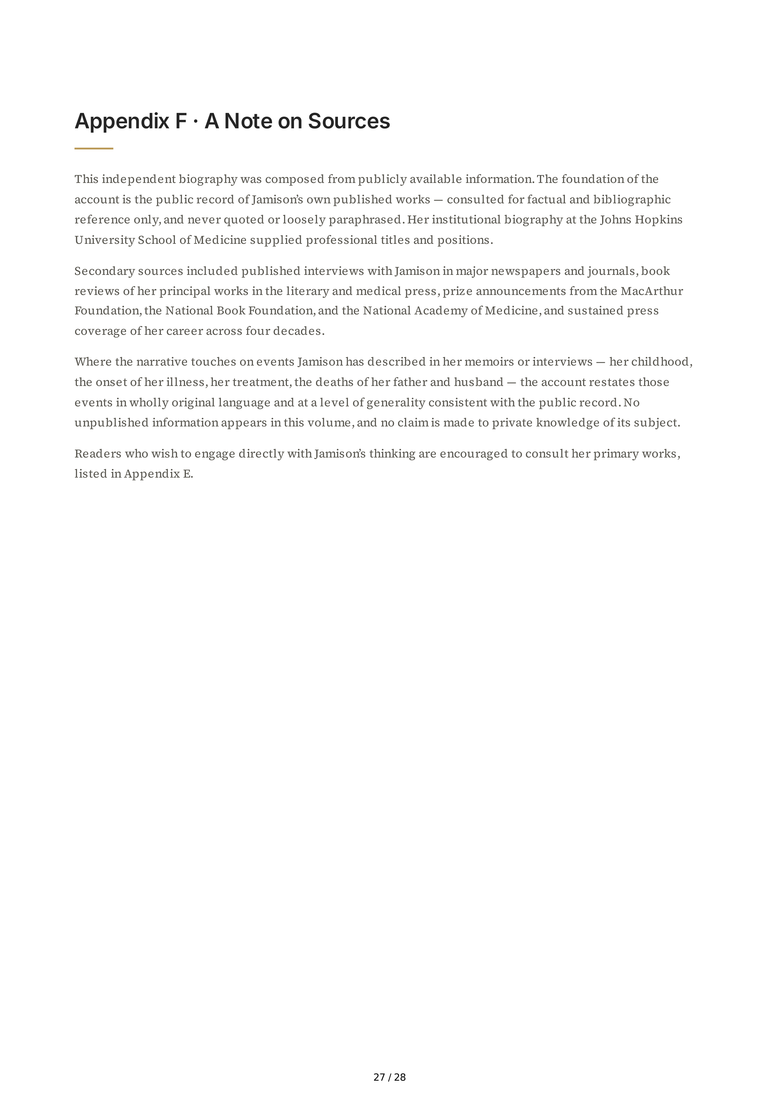 Clinical Psychologists Key Redfield Jamison An Unquiet Mind Biography — page 27