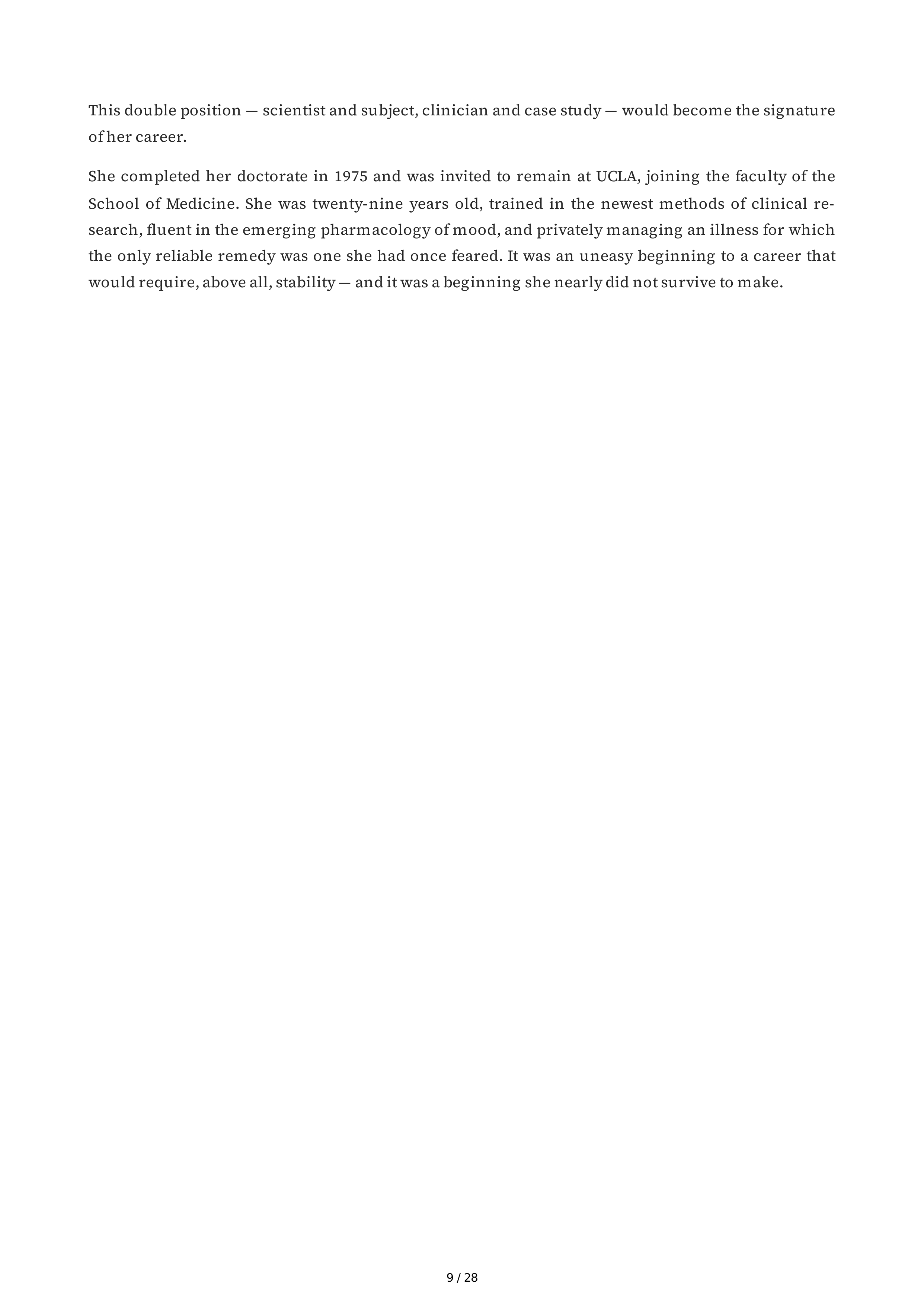 Clinical Psychologists Key Redfield Jamison An Unquiet Mind Biography — page 9