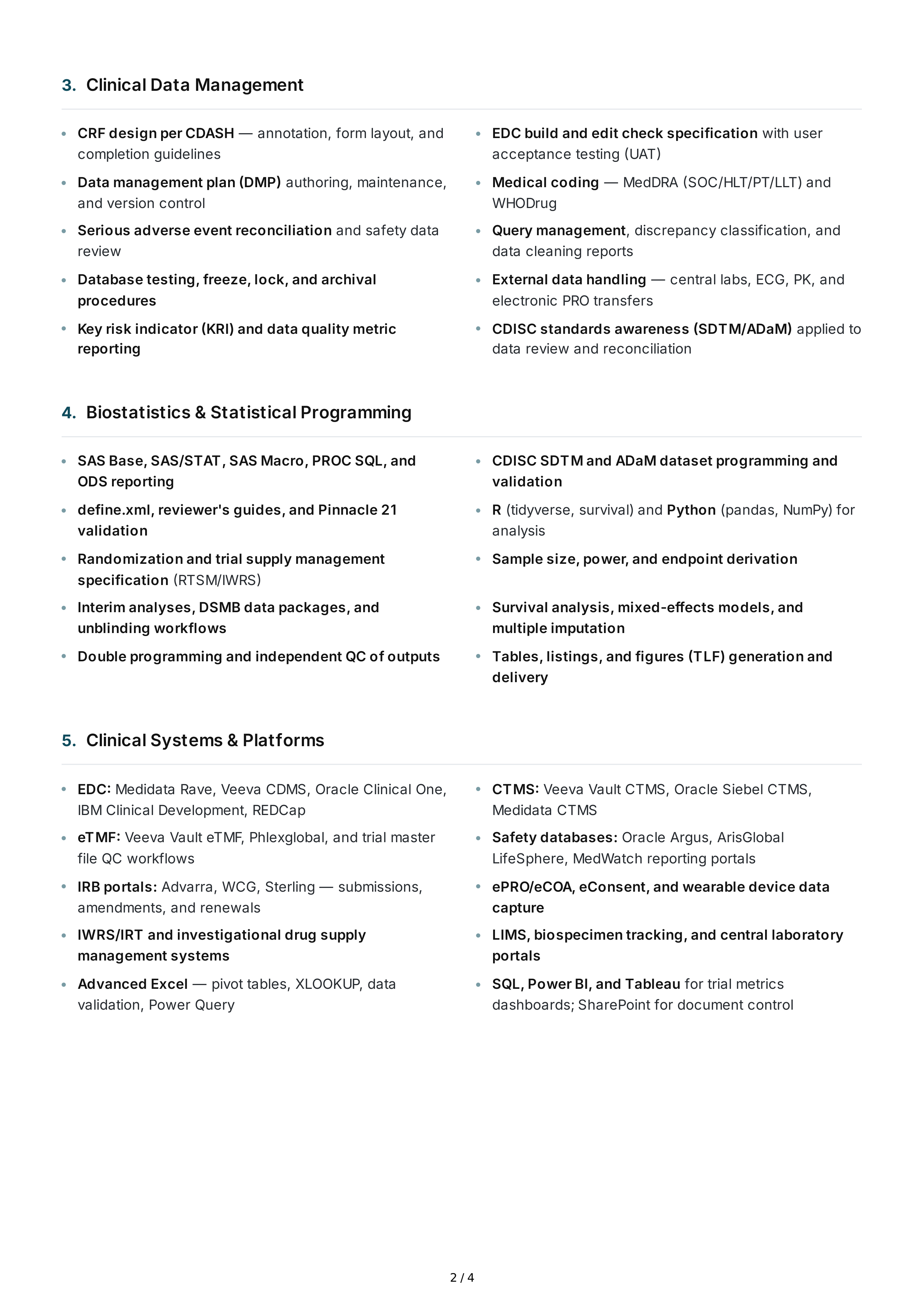 Clinical Research Technical Skills — page 2