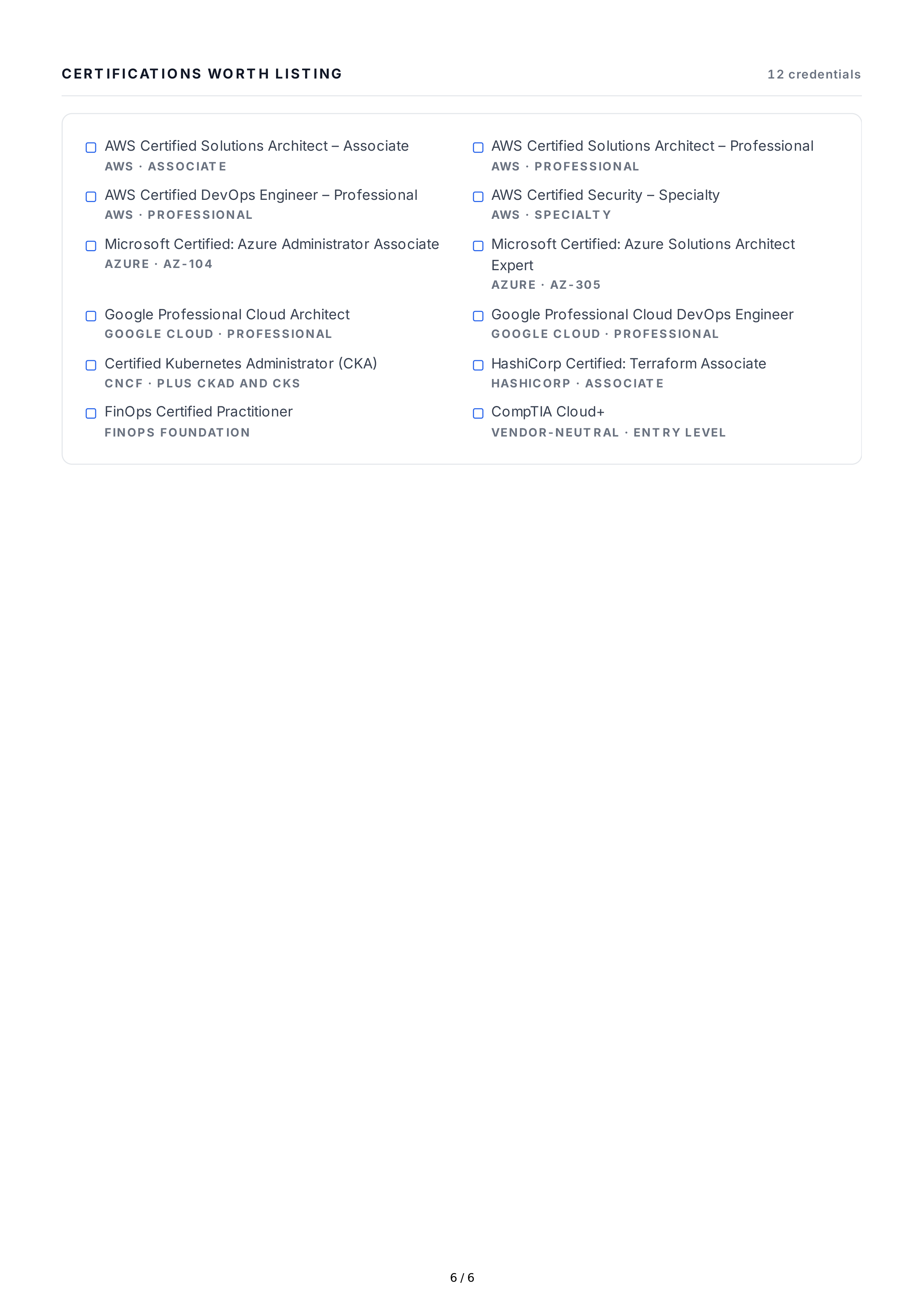 Cloud Computing Technical Skills — page 6