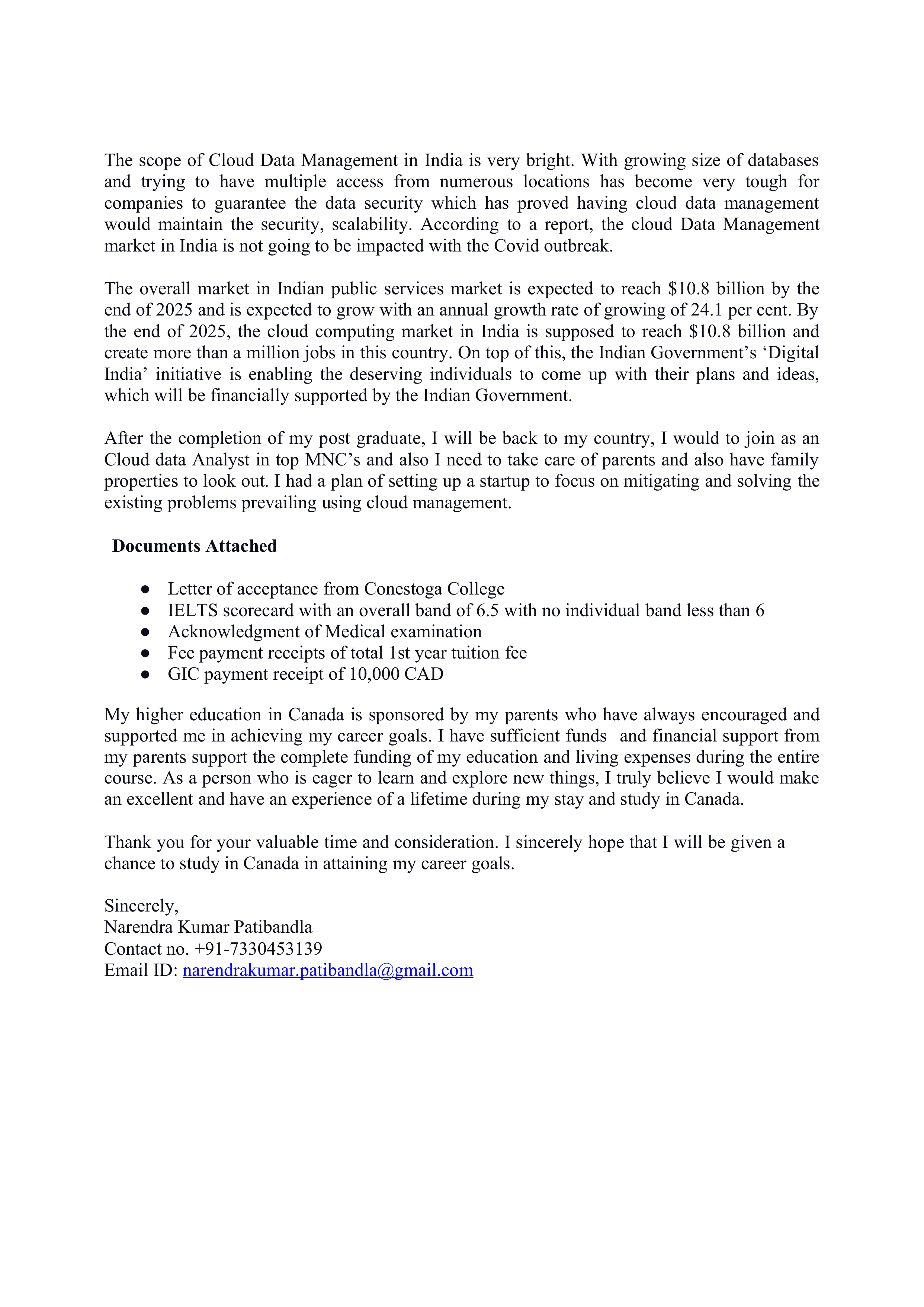 Cloud Engineer Statement of Purpose — page 3