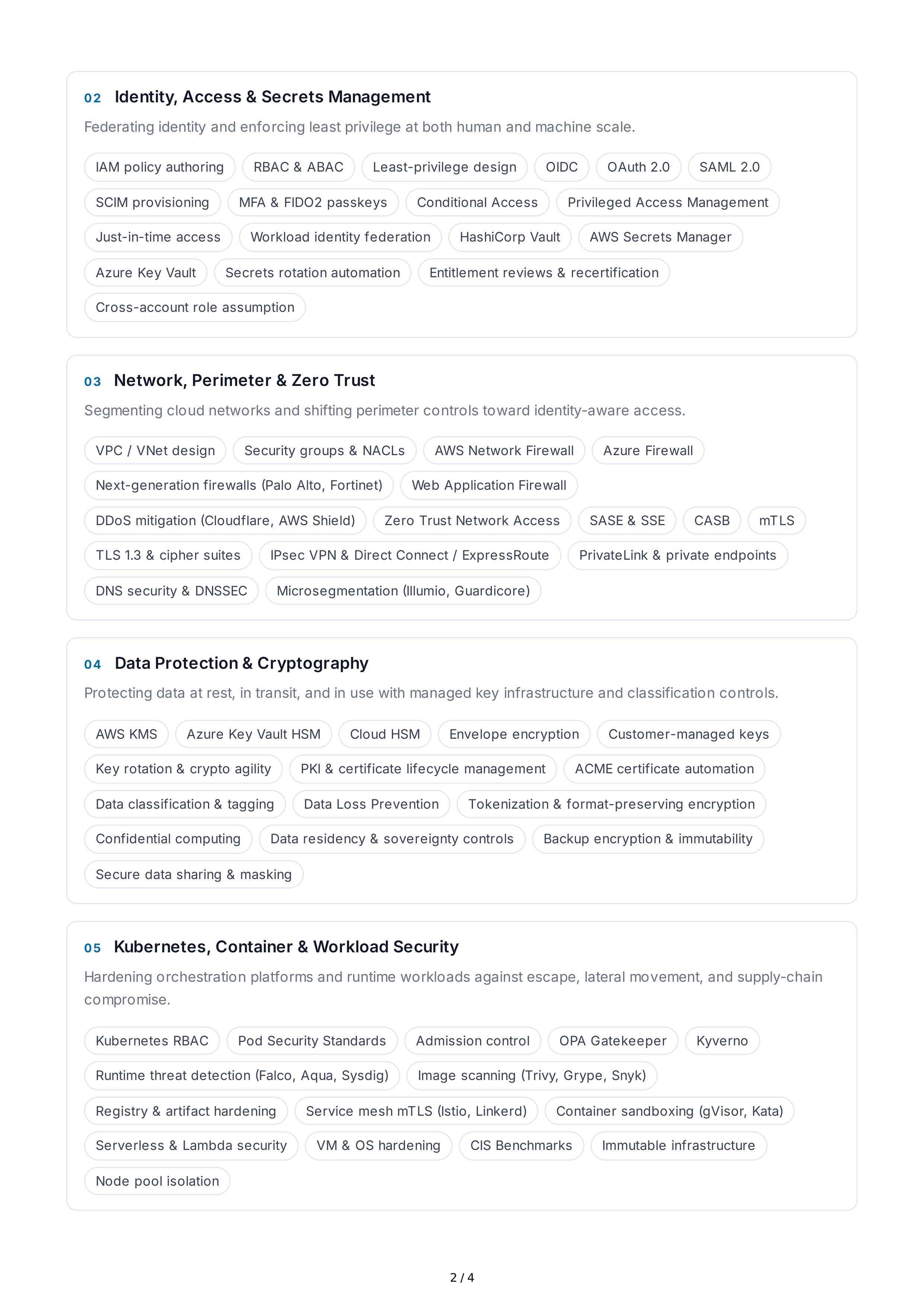Cloud Security Technical Skills — page 2
