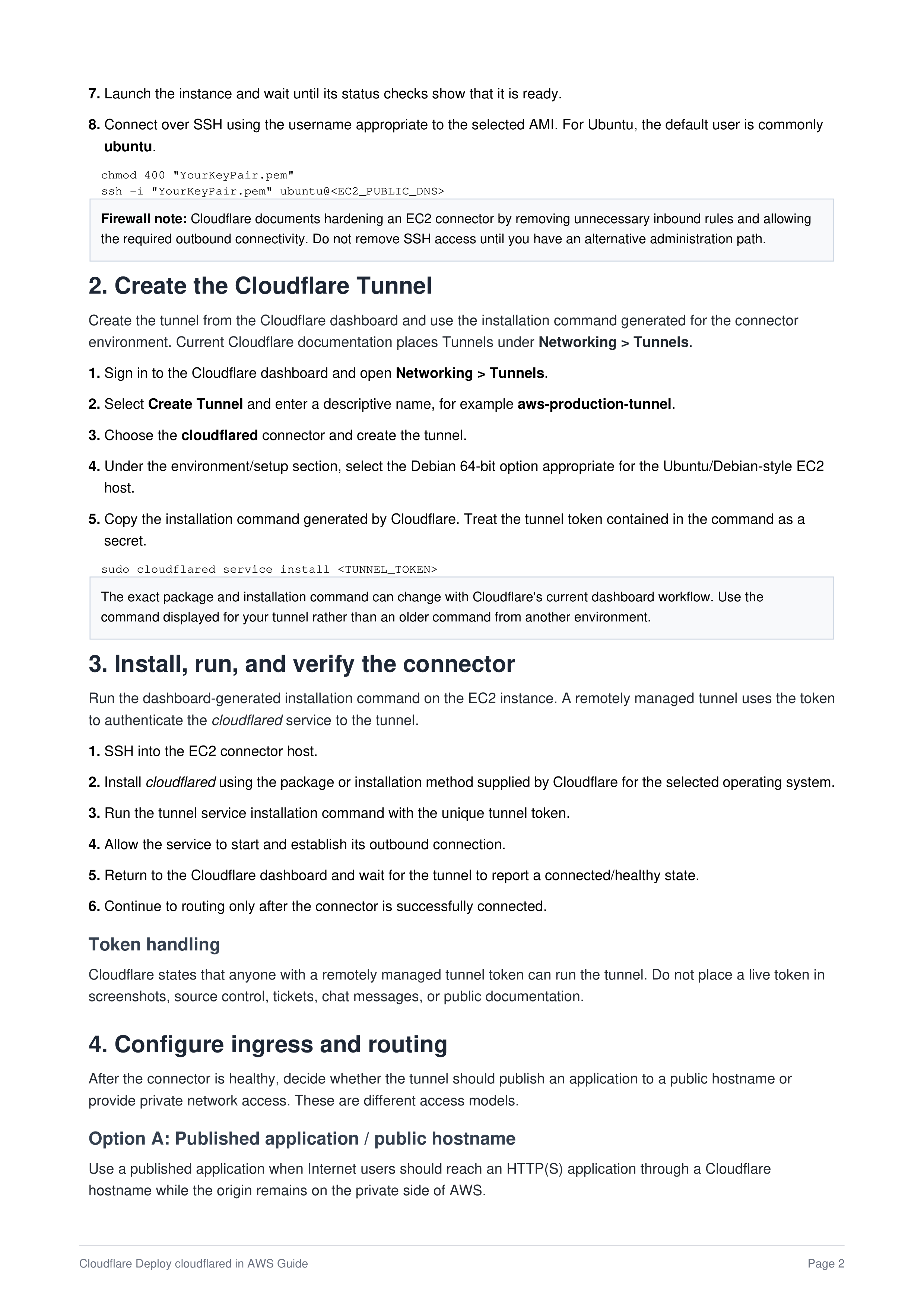 Cloudflare Deploy cloudflared in AWS Guide — page 2