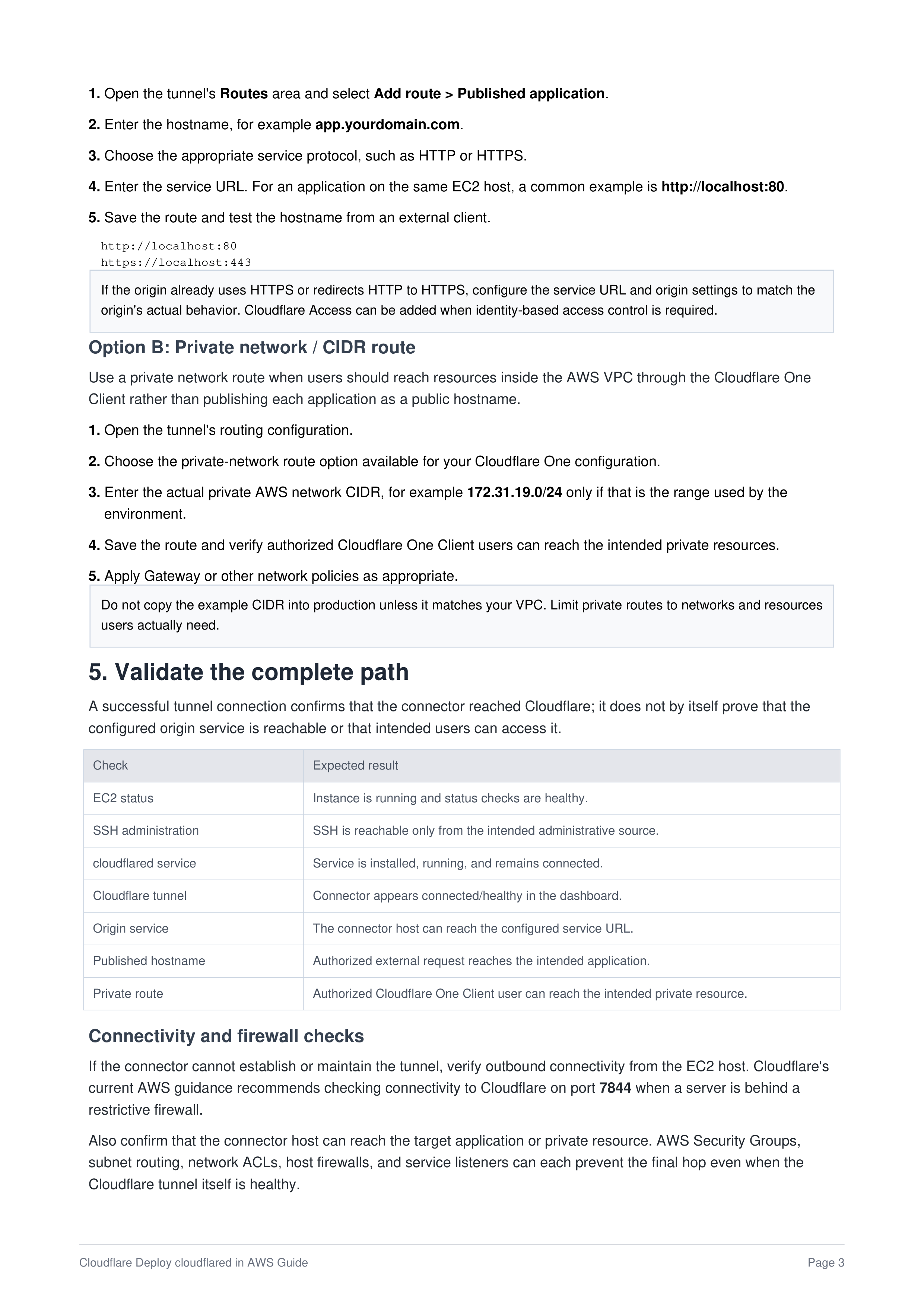 Cloudflare Deploy cloudflared in AWS Guide — page 3