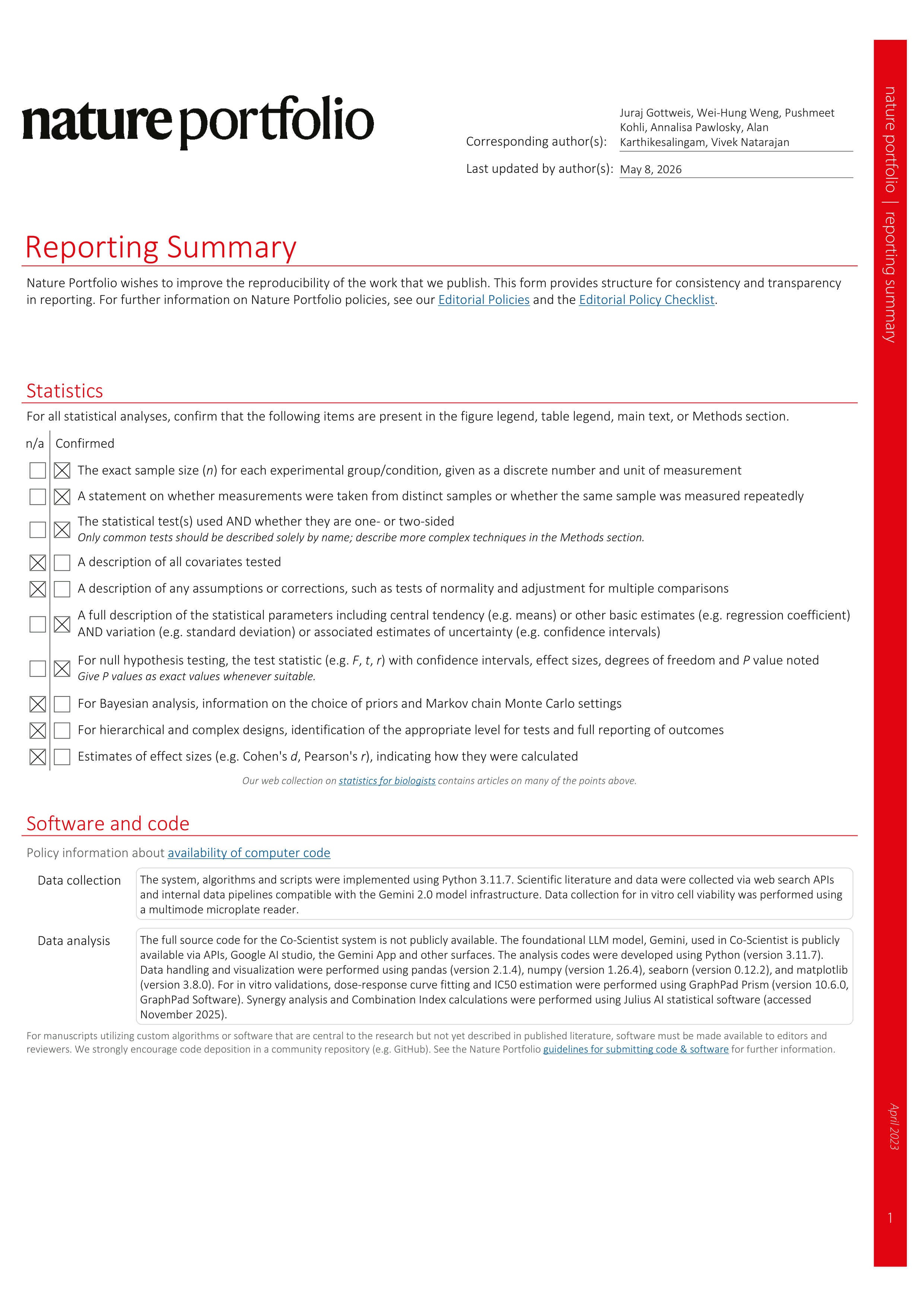 Co-Scientist Research Paper by Google DeepMind — page 25