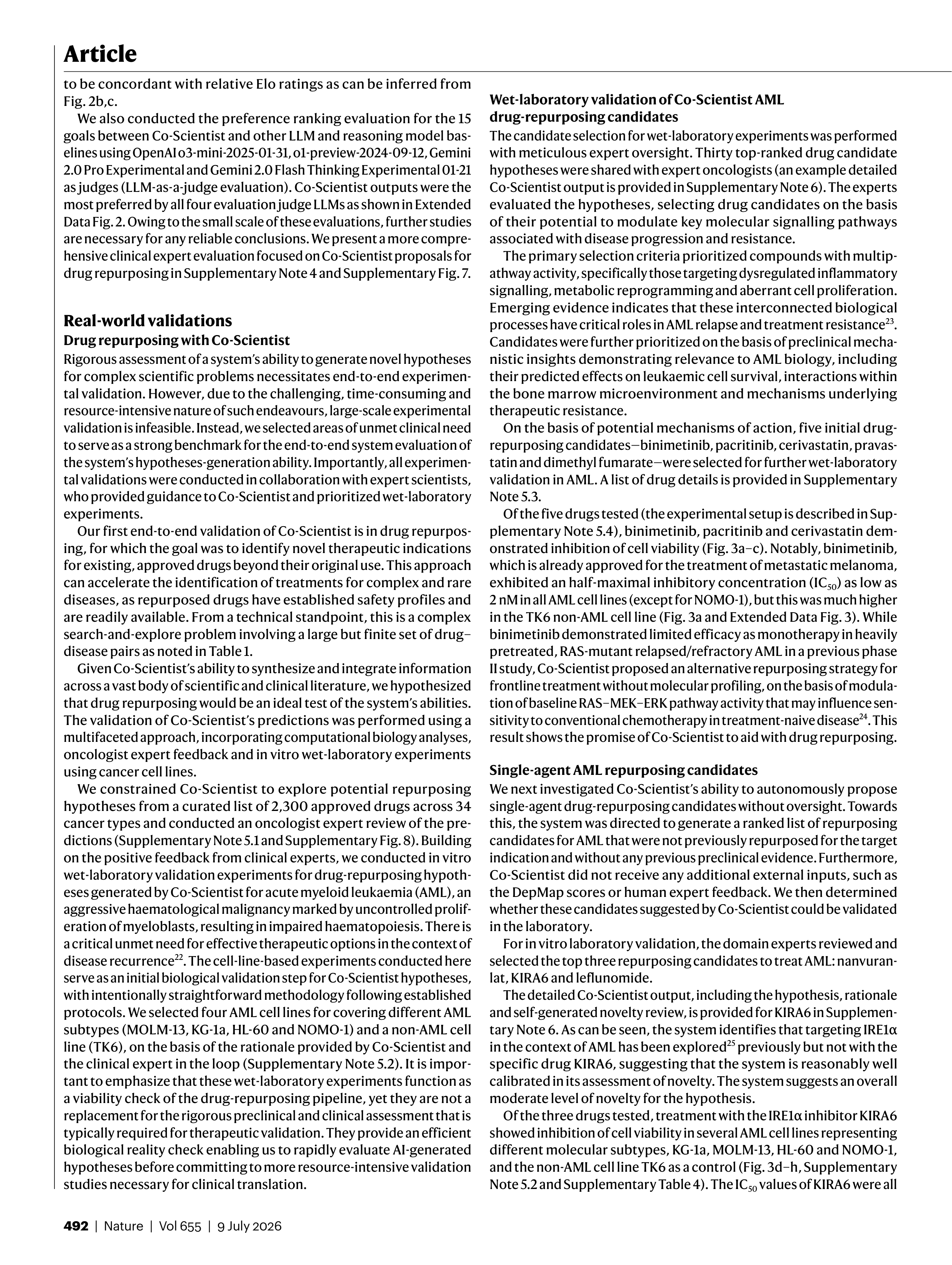 Co-Scientist Research Paper by Google DeepMind — page 6